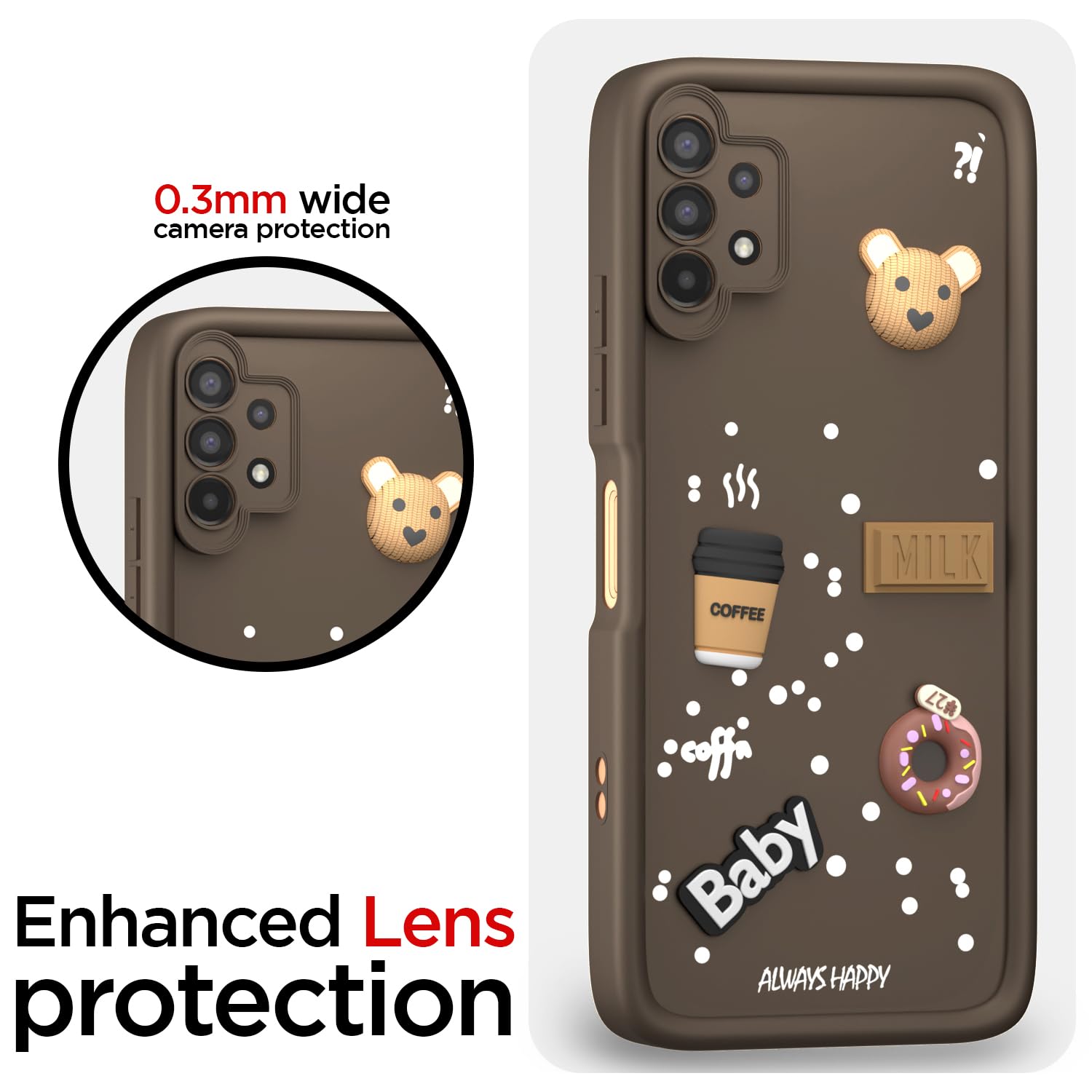 Pikkme Samsung A13 4G/A13 5G brown mobile back cover – photo 5