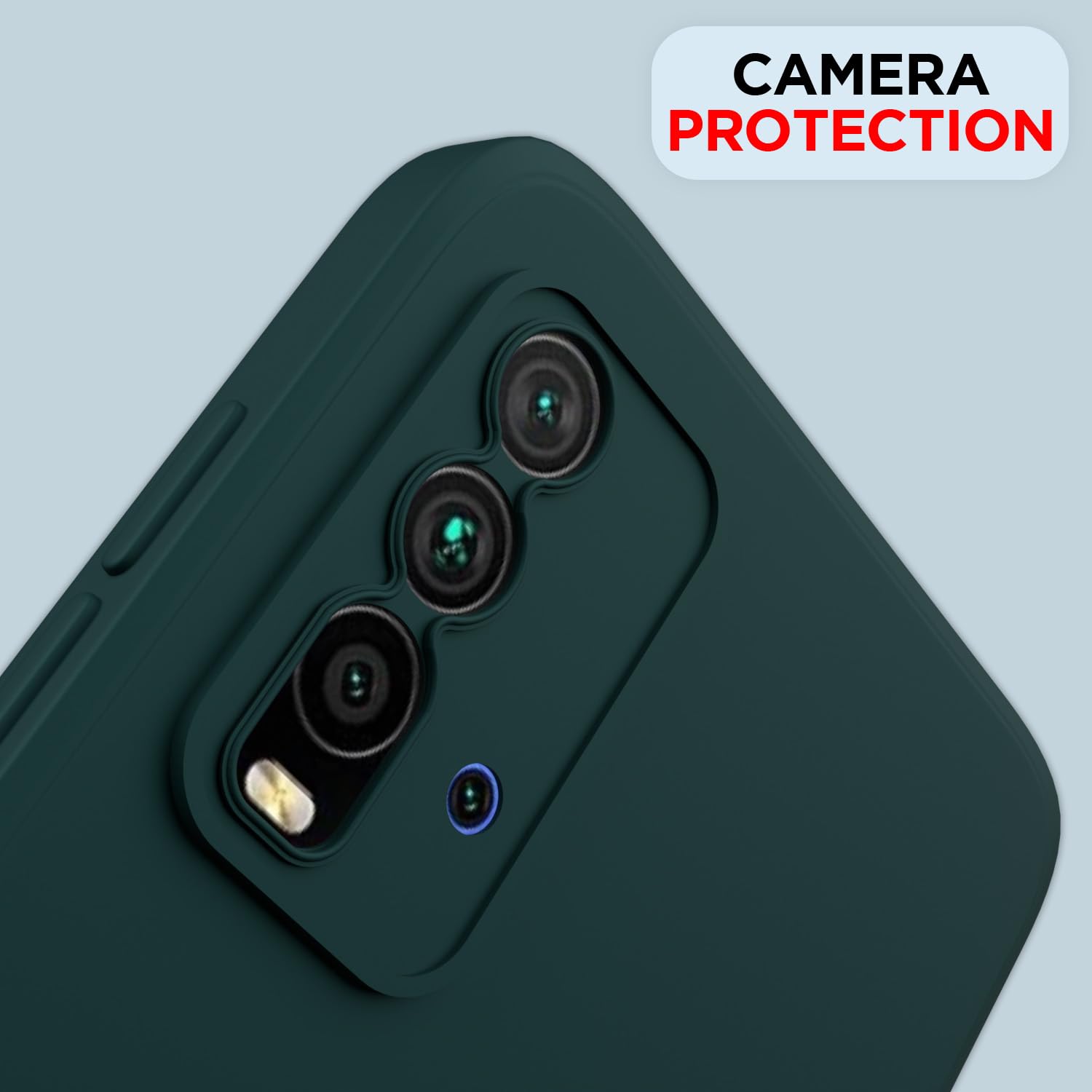 Pikkme Mi Redmi 9 Power Liquid Silicone Back Cover | Green