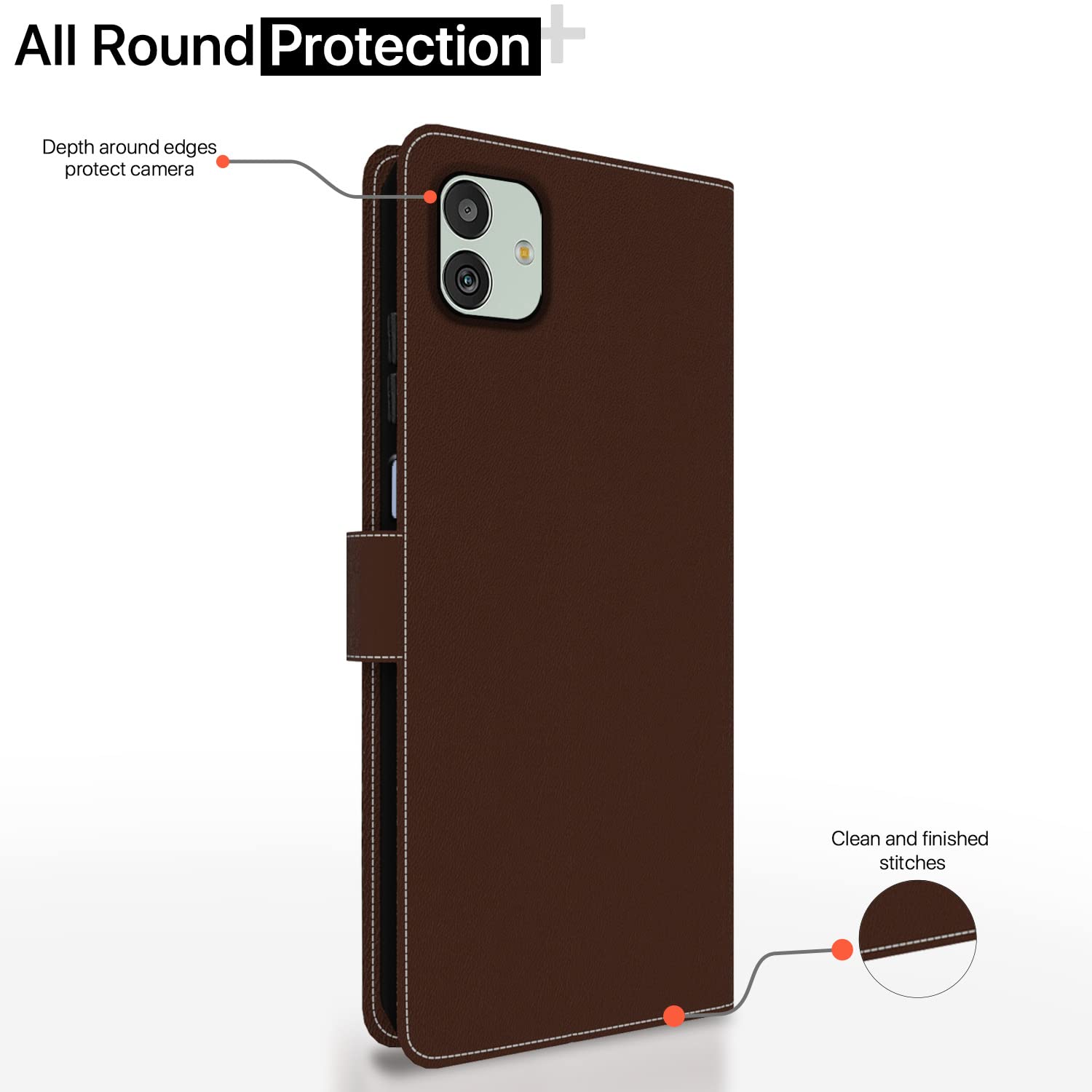 Brown & coffee flip cover for Samsung M13 5G – Pikkme – photo 4