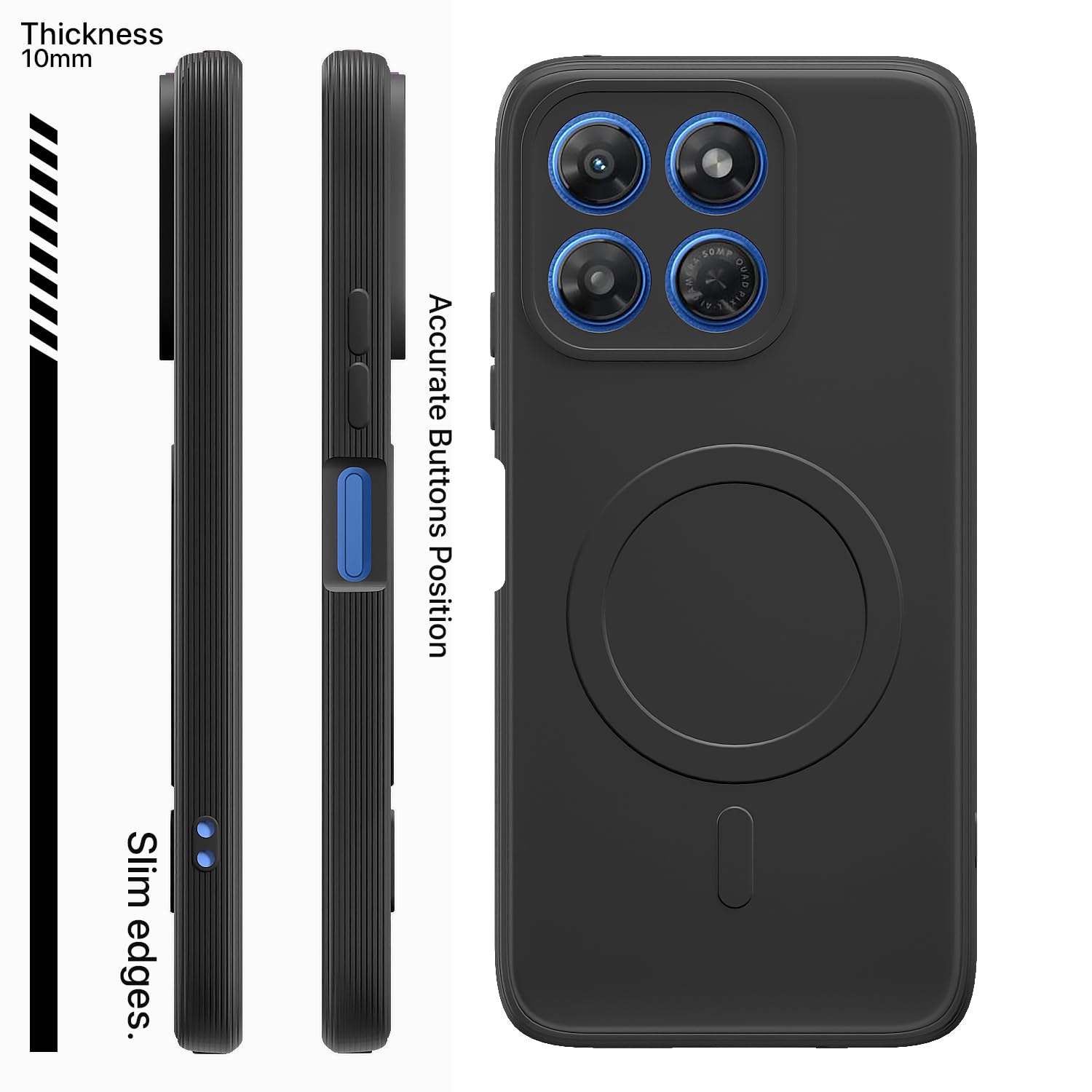 Black MagSafe phone cover for Moto G37 Power 5G – Pikkme – photo 3