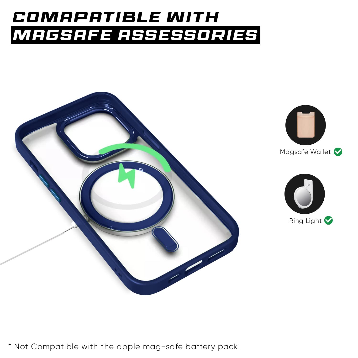 Pikkme iPhone 12/12 Pro Magsafe Back Cover (Blue)