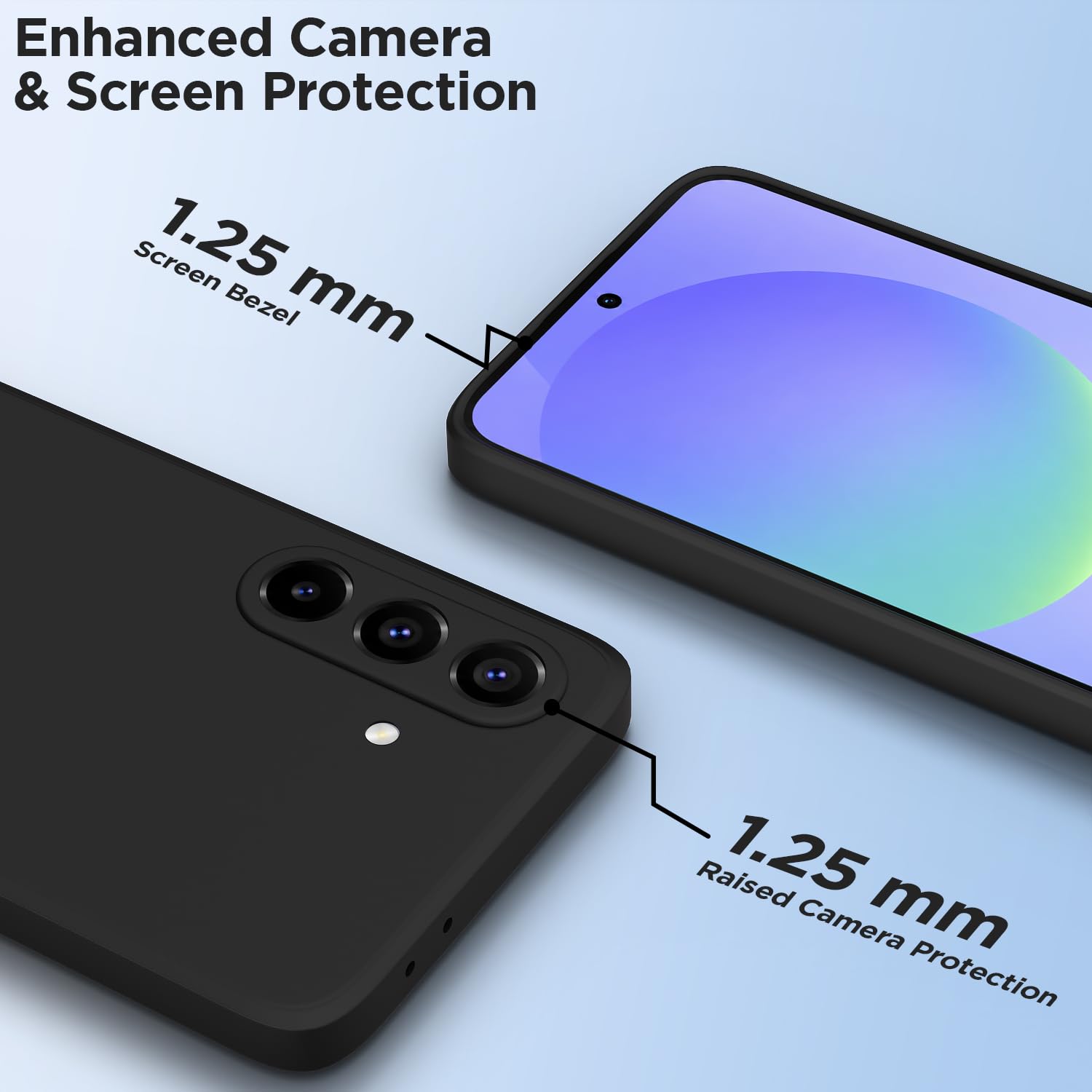 Samsung A36 5G Matte mobile back cover in black by Pikkme – photo 2