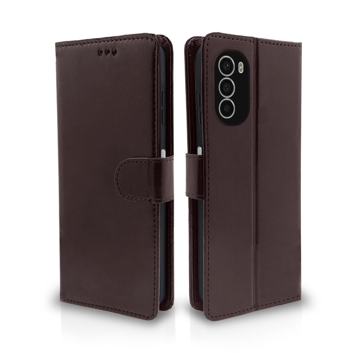 Moto G52/G82 5G Wallet flip case in coffee by Pikkme