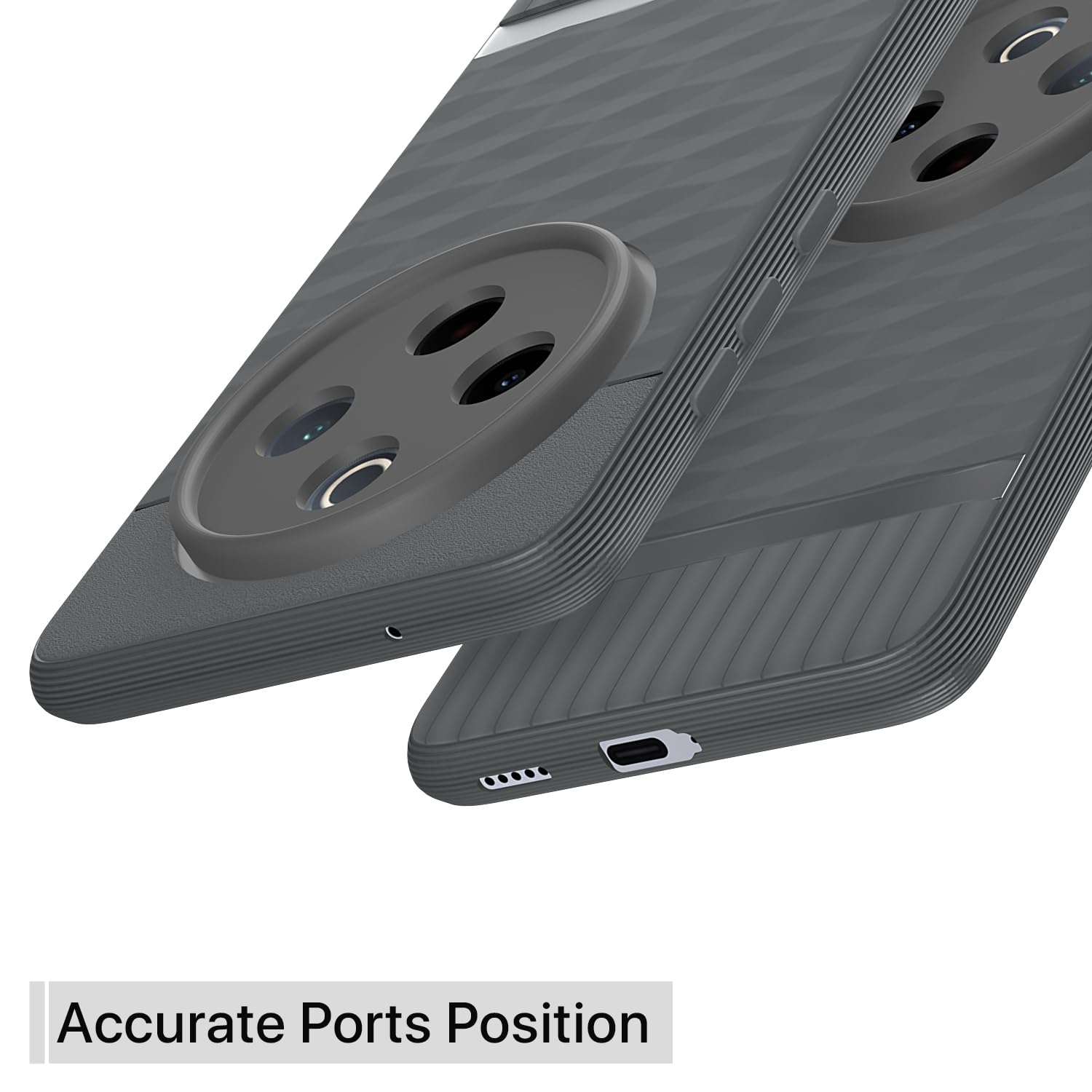 Pikkme Vivo T4 5G / iQoo Z10 5G Shockproof Soft Flexible Gencase Back Cover (Grey)