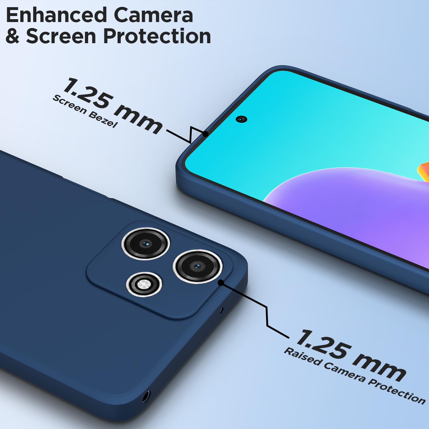 Pikkme Redmi 12 5G blue back cover – photo 2