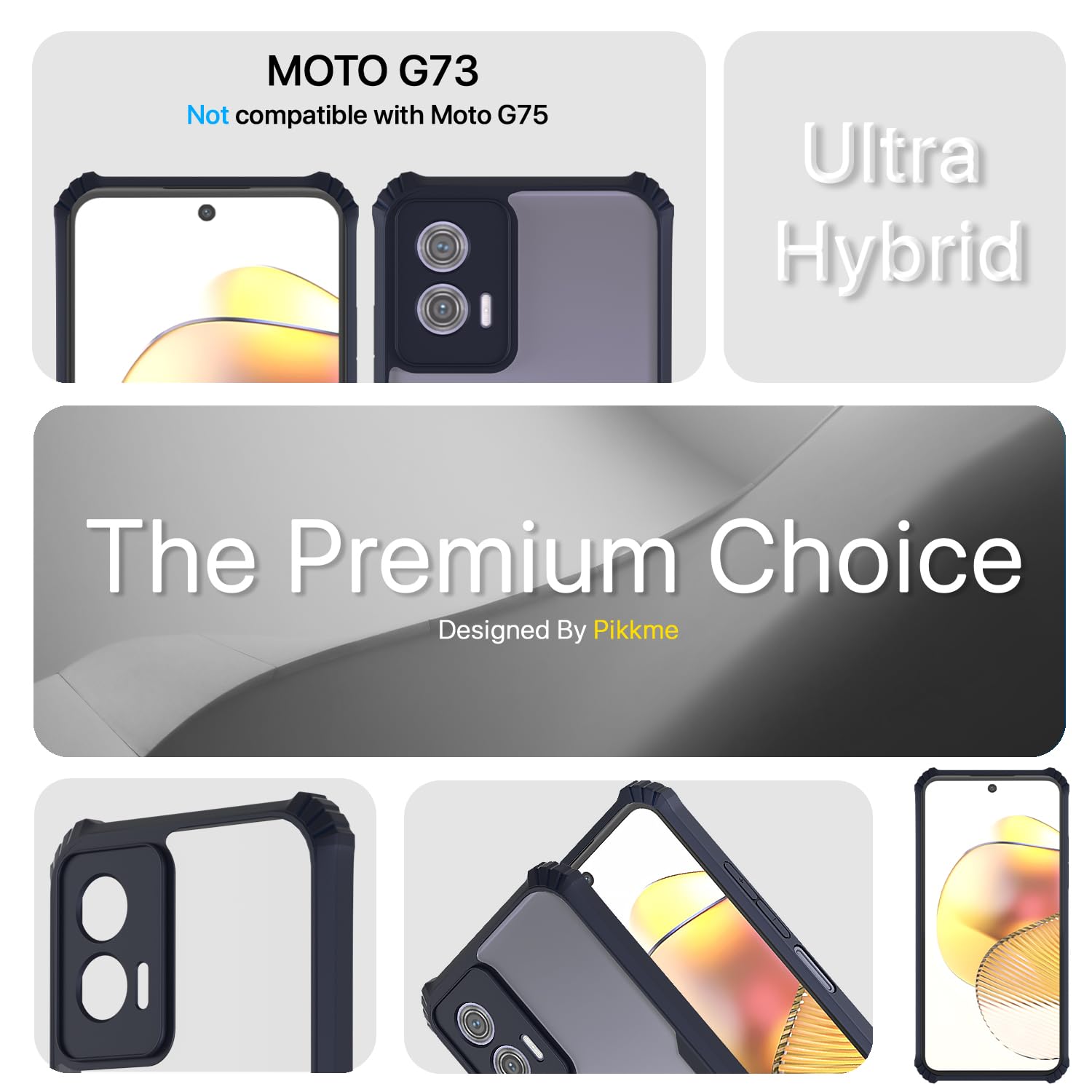 Moto G73 5G Hybrid phone cover in blue by Pikkme – photo 2
