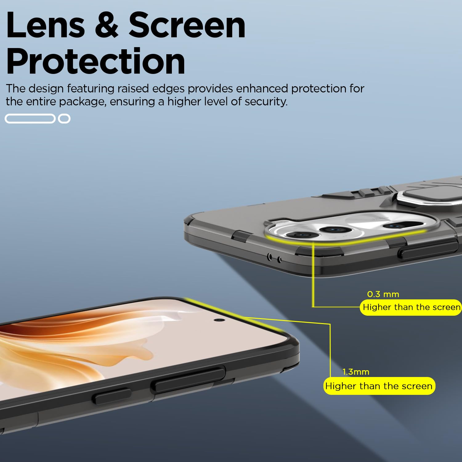 Black D5 Tough Armor mobile cover for Oppo Reno 11 Pro 5G – Pikkme – photo 2