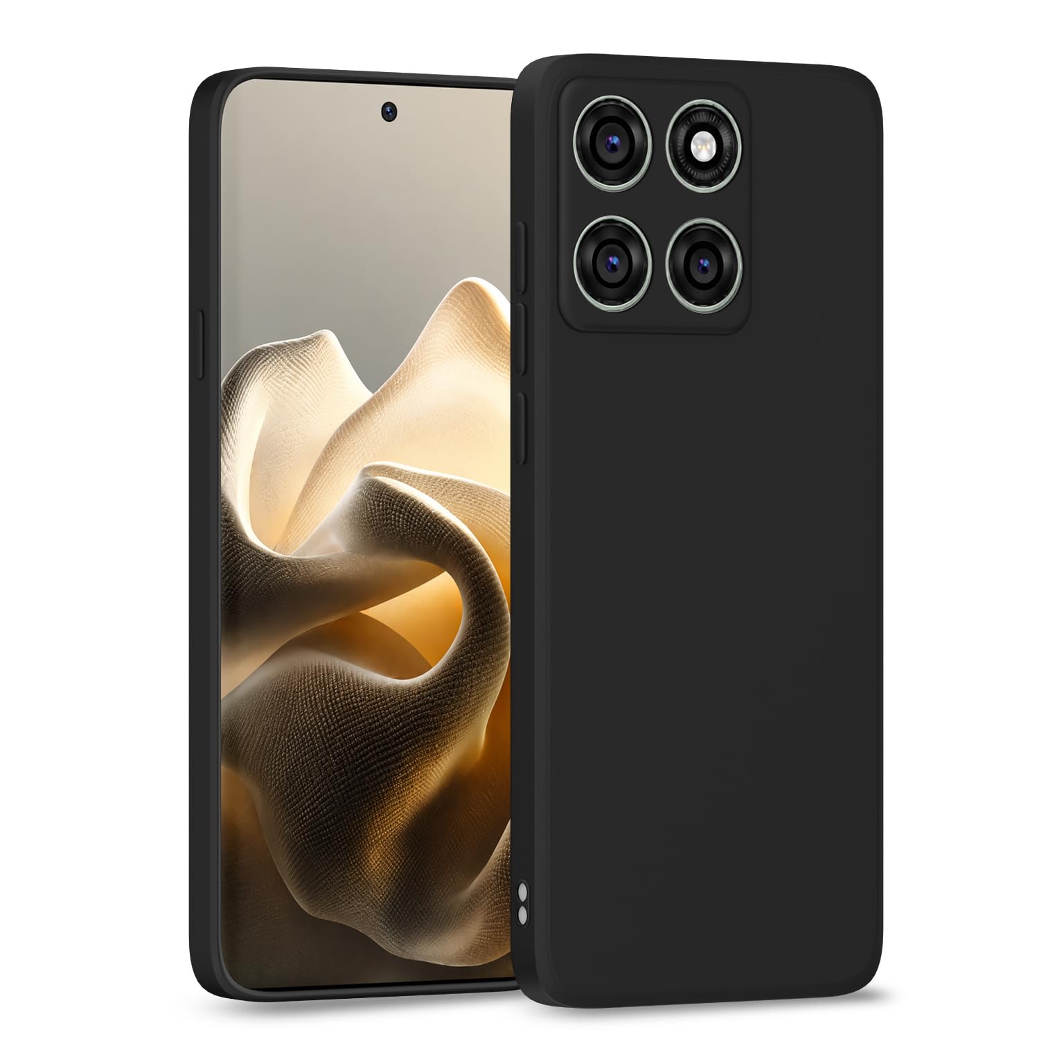 Moto Edge 60 Pro 5G Matte mobile back cover in black by Pikkme