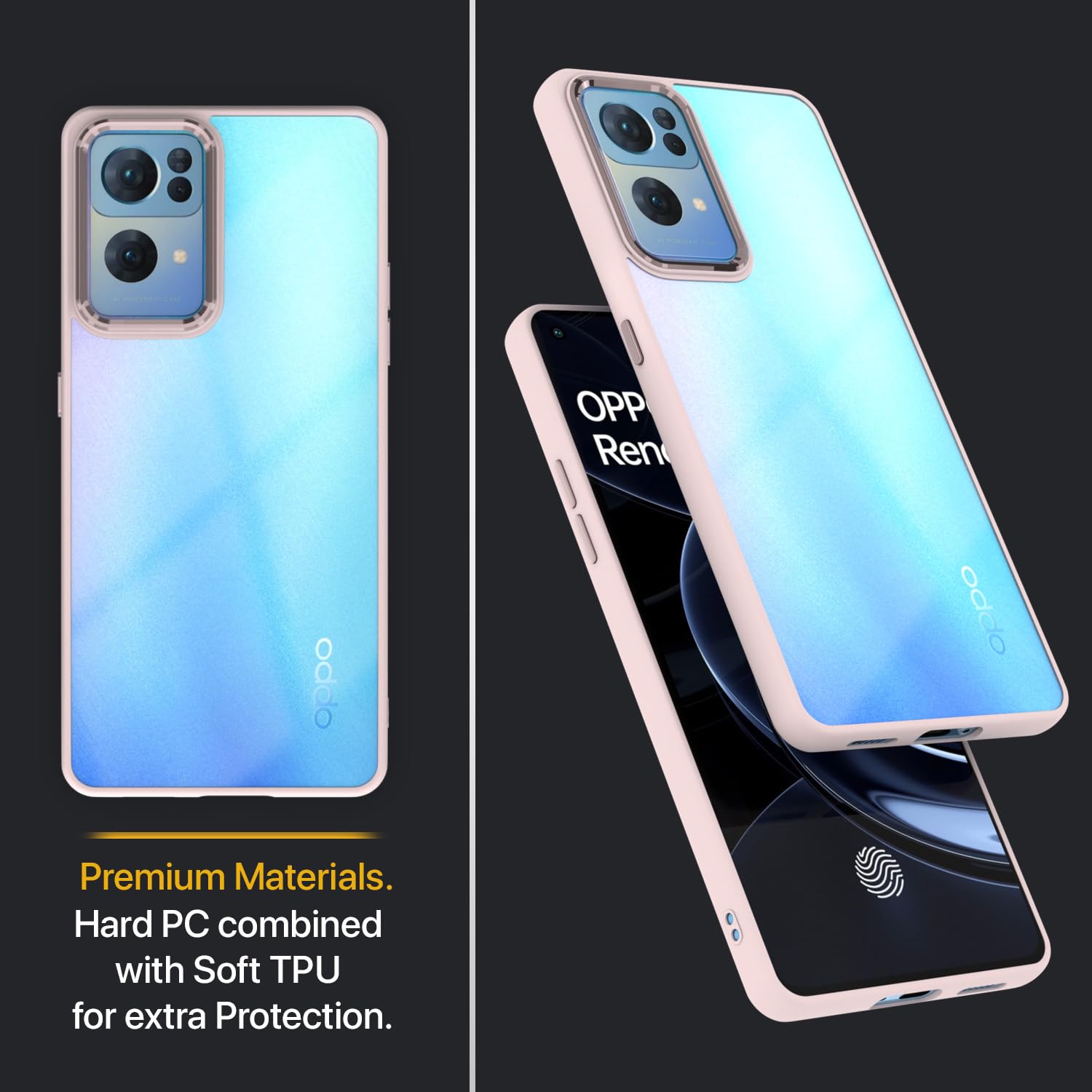 Pikkme Oppo Reno 7 Pro Camring Back Cover (Face)