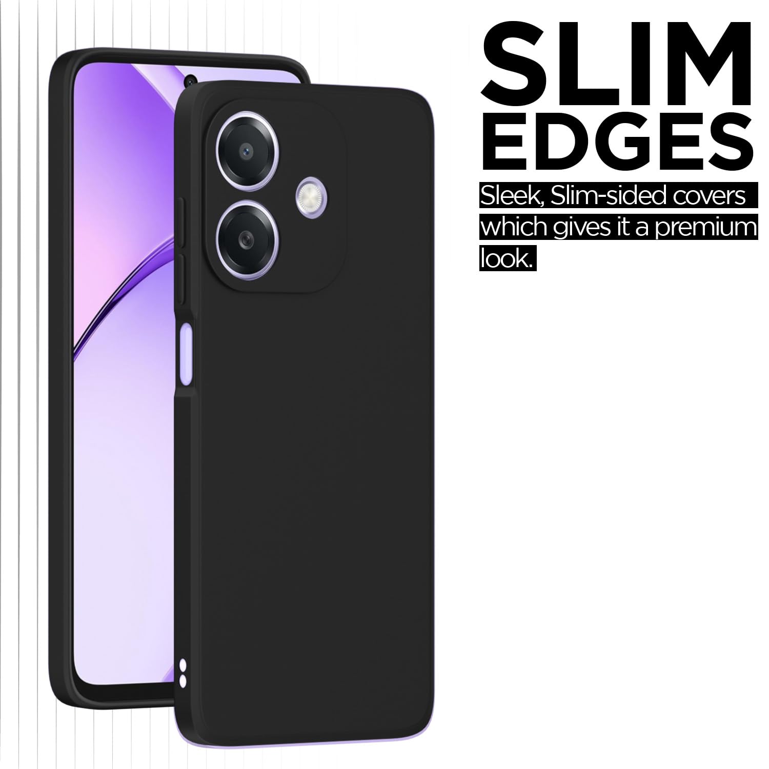 Black phone cover for Oppo A3x 5G/A3x 4G/A3 5G – Pikkme – photo 6