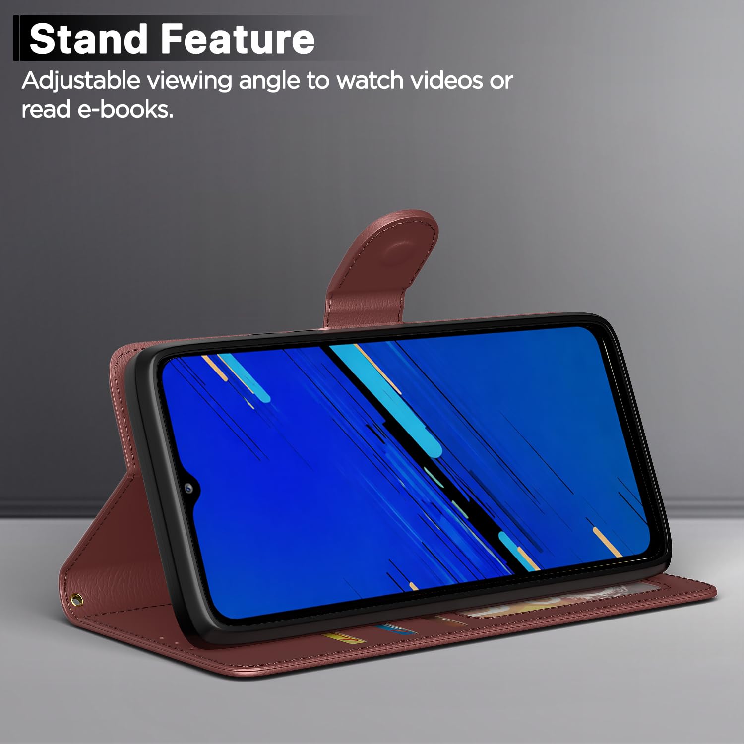 Pikkme brown flip case for Redmi 15A 5G – photo 3