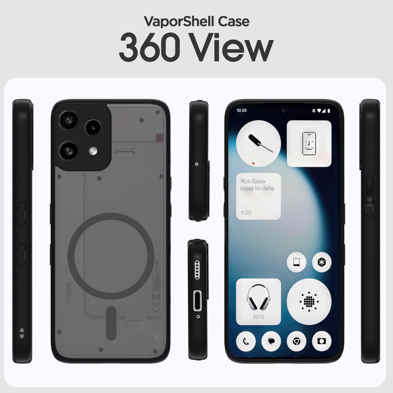 Pikkme black smoke mag-safe back cover for Nothing Phone 3a Lite 5G – photo 2