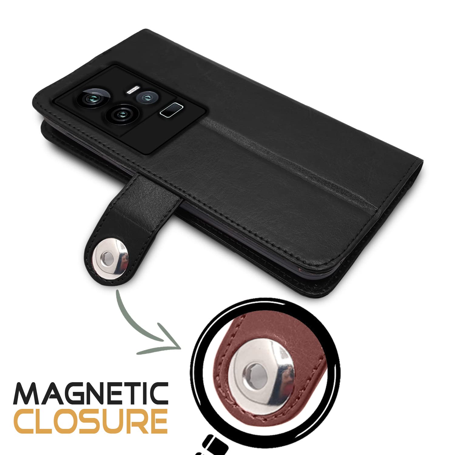 Pikkme black Button flip case for iQOO 11 5G – photo 4