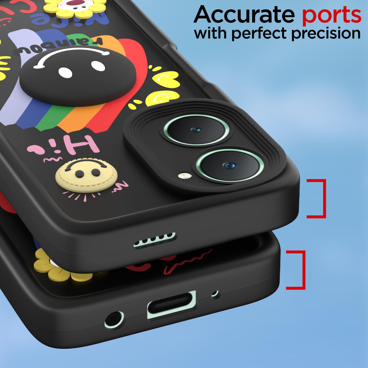 Black Soft Silicone back cover for iQOO Z9 Lite 5G/Vivo T3 Lite 5G/Vivo Y18/Y18e/Y03 – Pikkme – photo 4