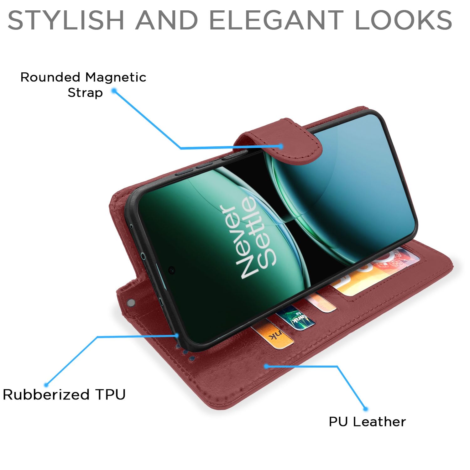 Brown Wallet mobile flip cover for OnePlus Nord 4 5G – Pikkme – photo 3