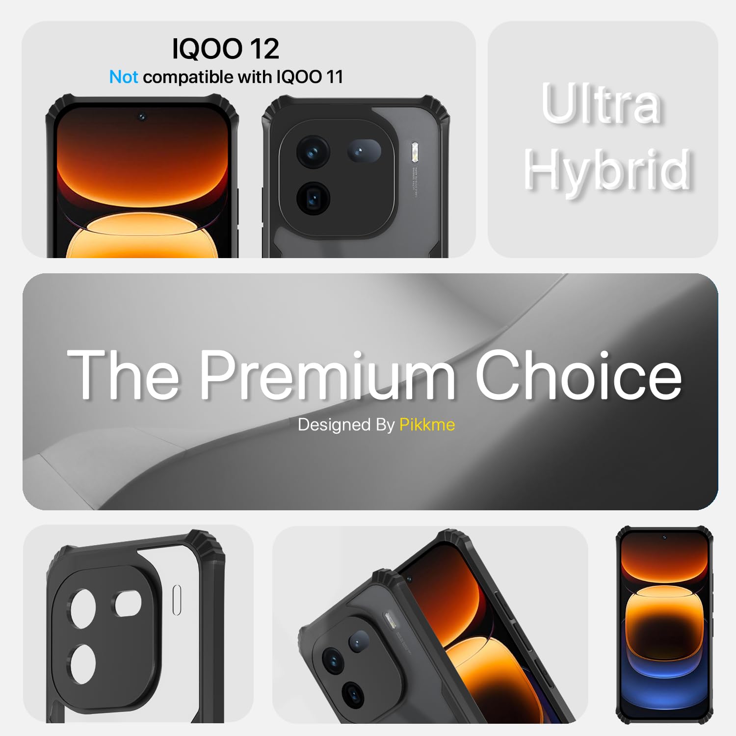 Black Clear phone cover for iQOO 12 5G – Pikkme – photo 3
