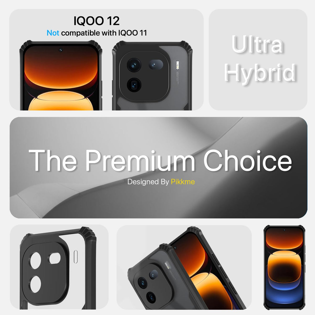 Black Clear phone cover for iQOO 12 5G – Pikkme – photo 3