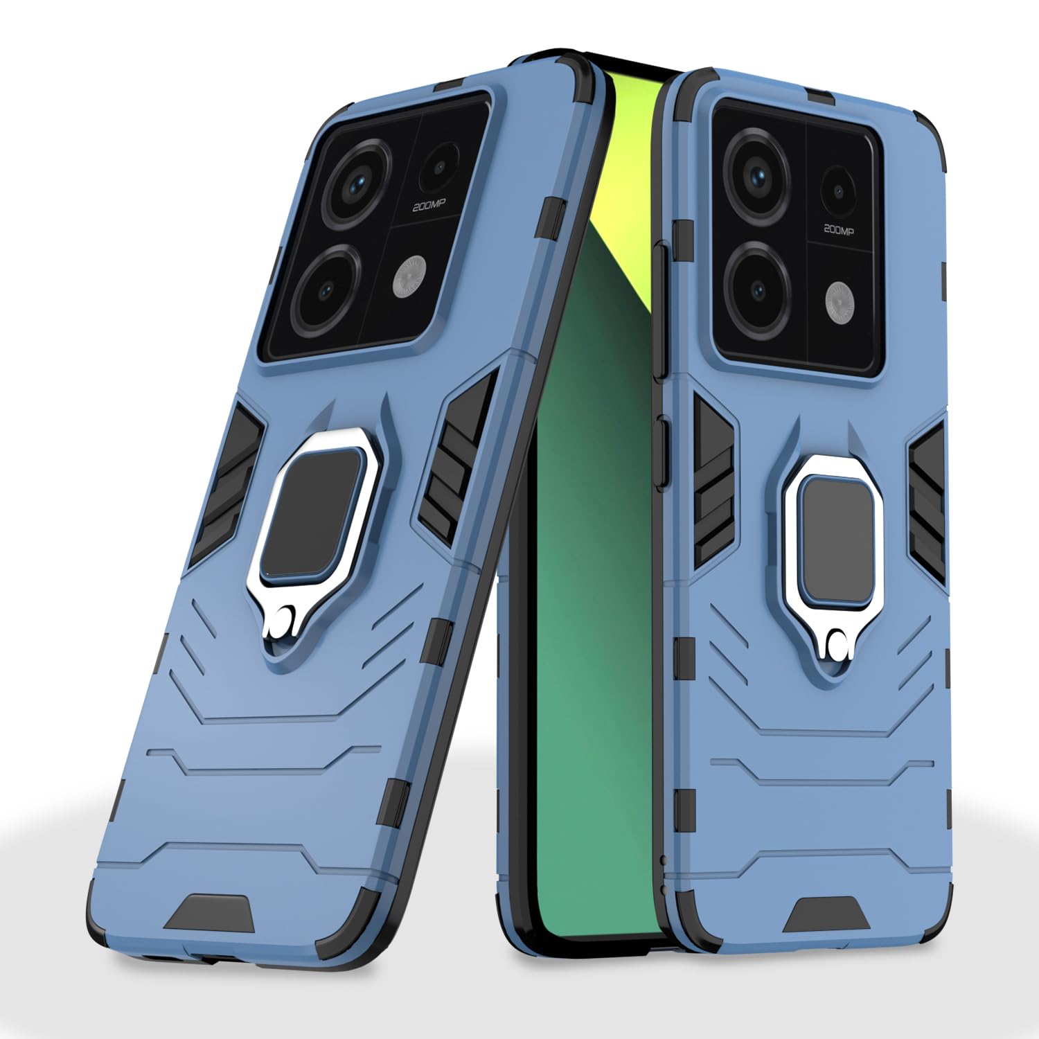 Redmi Note 13 Pro 5G D5 Tough Armor Back Cover - Blue