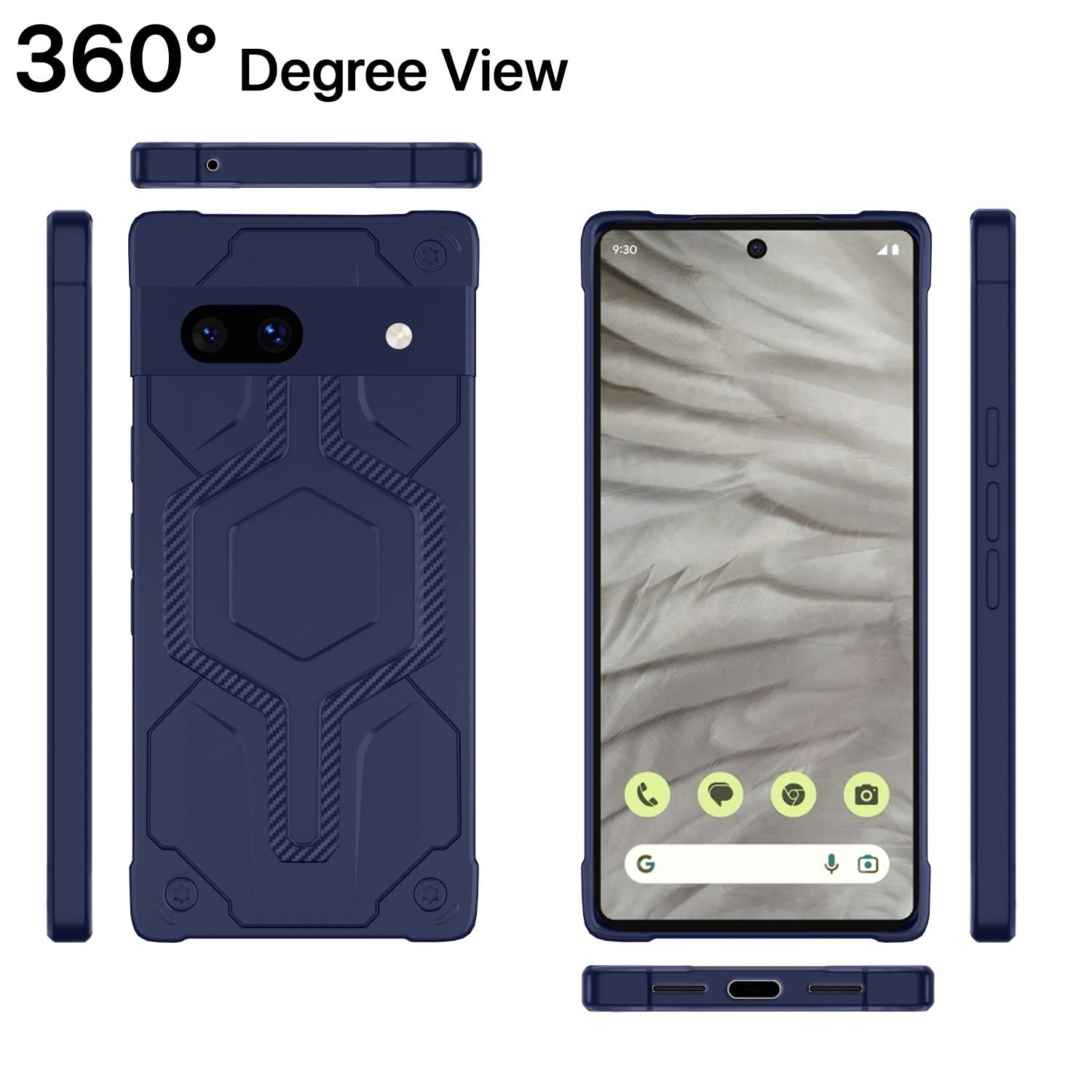 Pikkme blue Hybrid back cover for Google Pixel 7A – photo 2