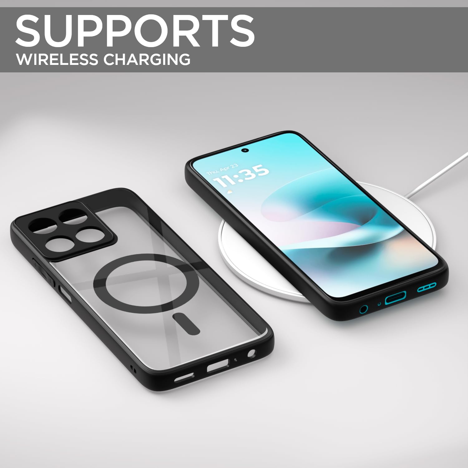 Pikkme black mag-safe MagSafe mobile cover for Moto G67 Power/G57 Power 5G – photo 7