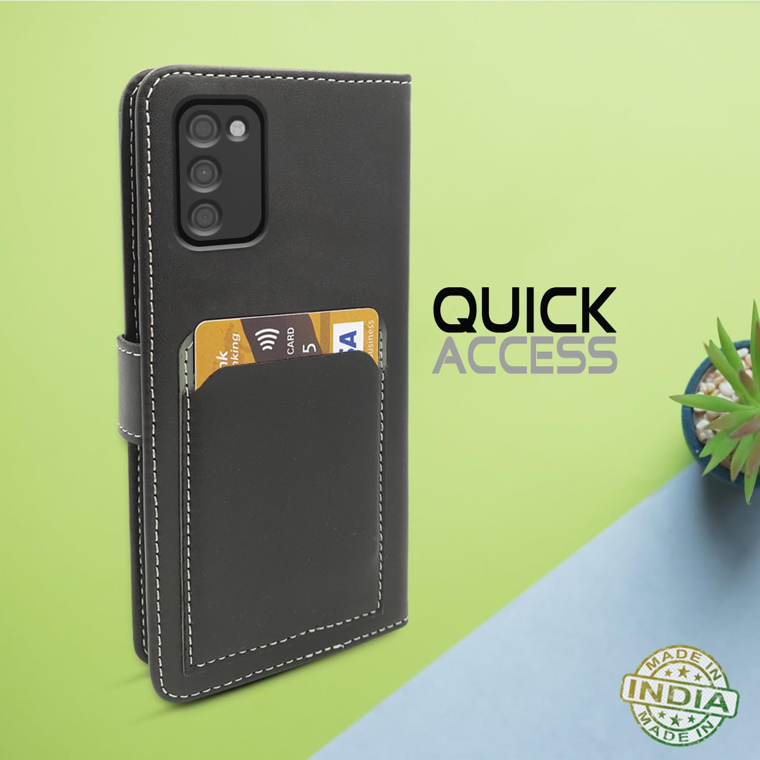 Grey Magnetic mobile flip cover for Samsung A03s – Pikkme – photo 4