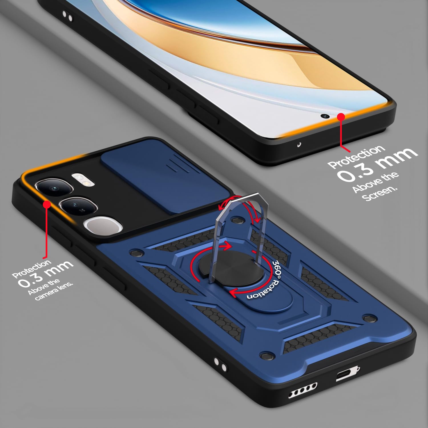 Vivo Y300/V40 Lite 5G back cover in blue by Pikkme – photo 4