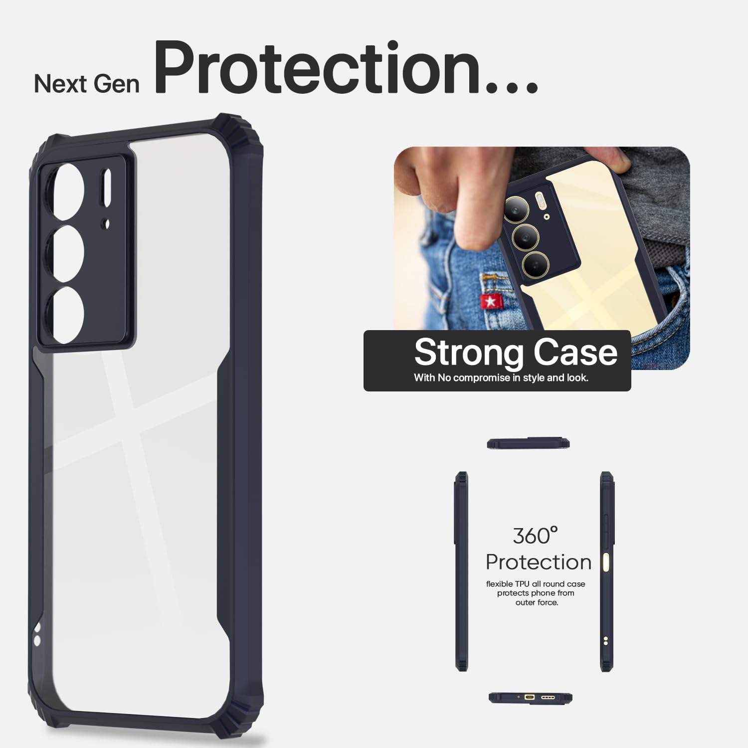 Pikkme Realme C71 Ultra Clear blue phone cover – photo 7