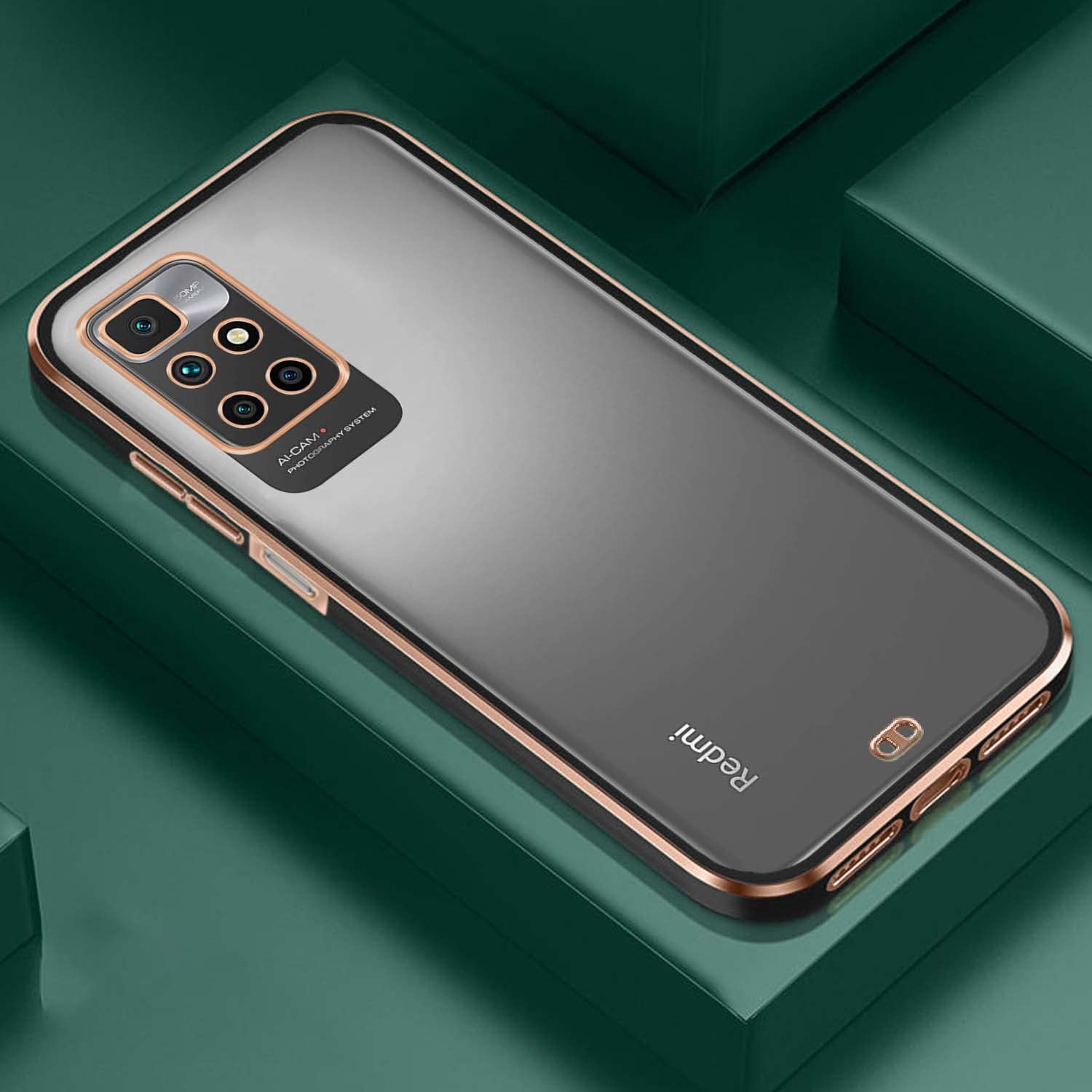 Redmi 10 Prime Chrome mobile back cover in black by Pikkme – photo 5