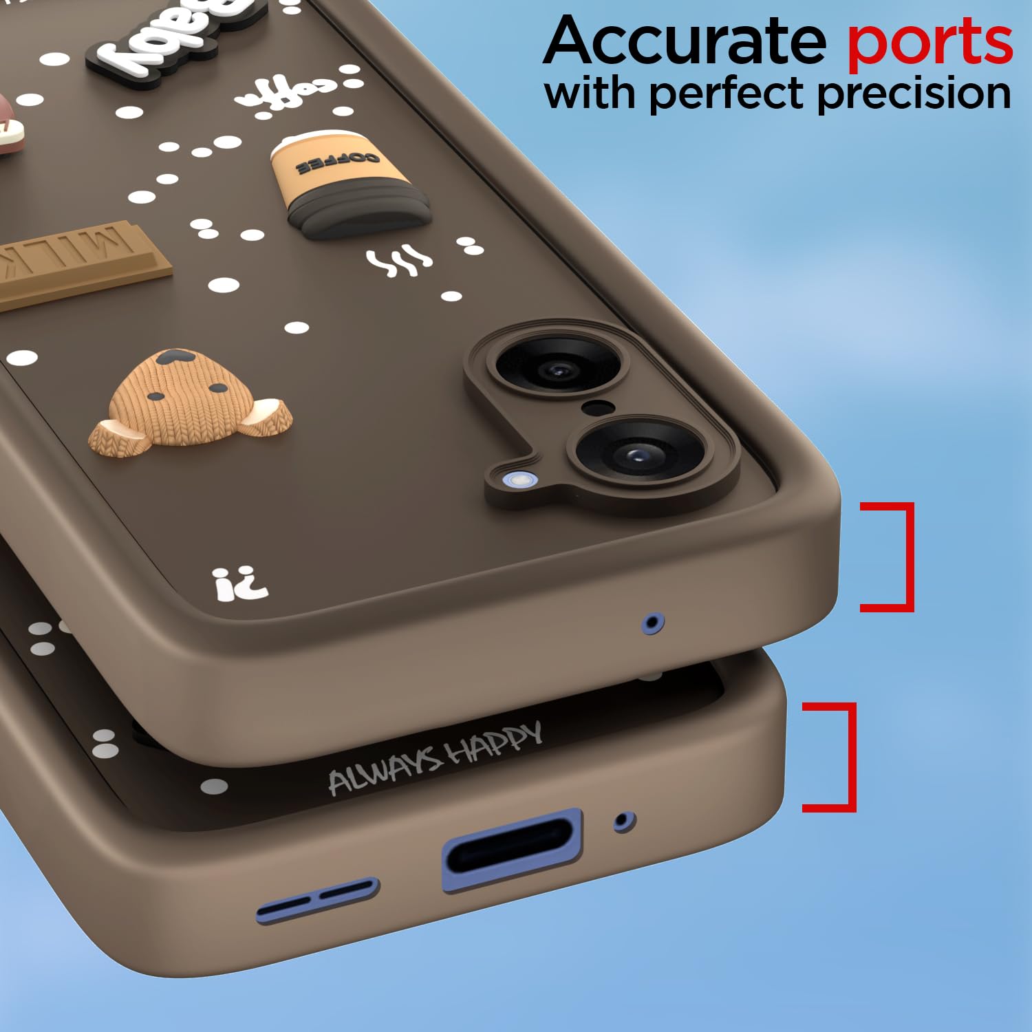 Pikkme OnePlus Nord CE 5 5G/3D Silicone brown mobile back cover – photo 4