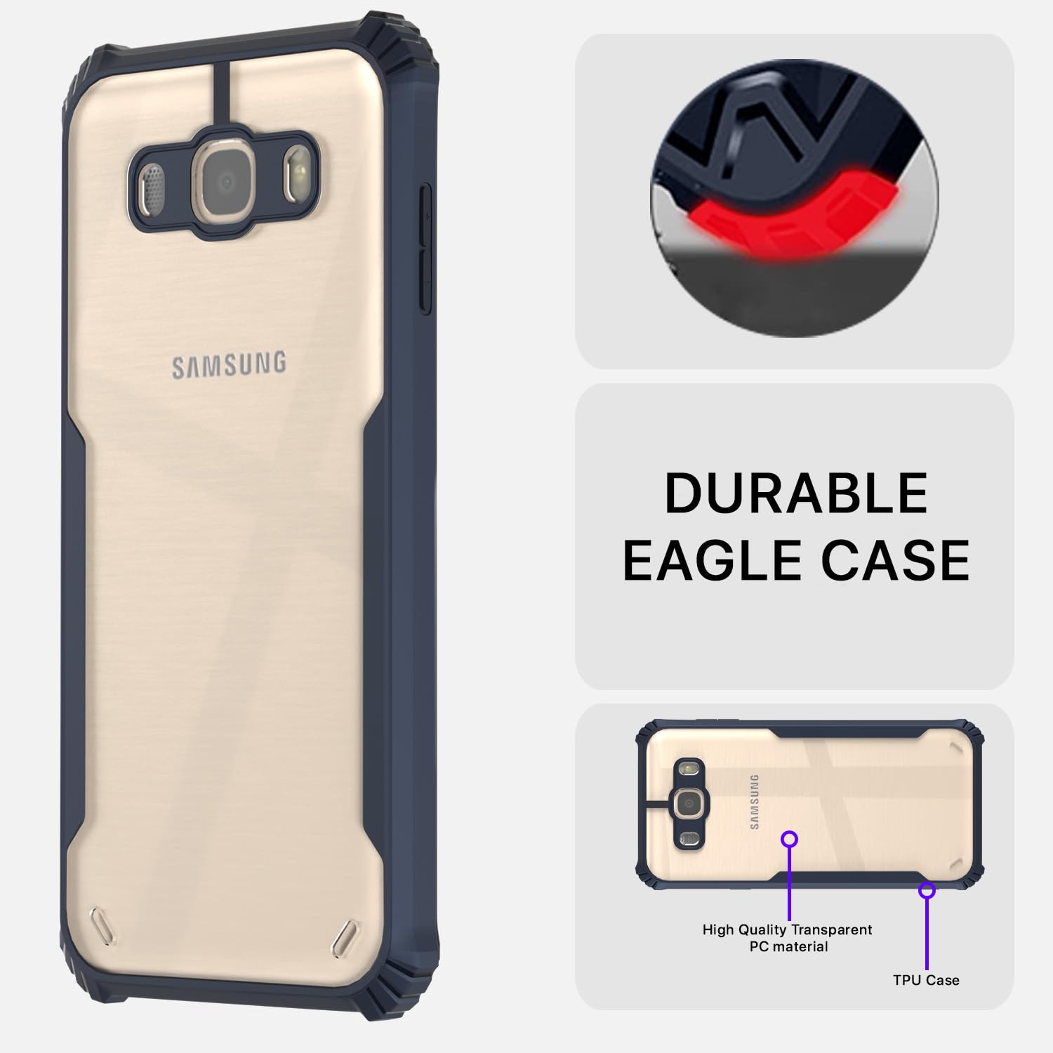 Samsung J5 2016 mobile back cover in blue by Pikkme – photo 5