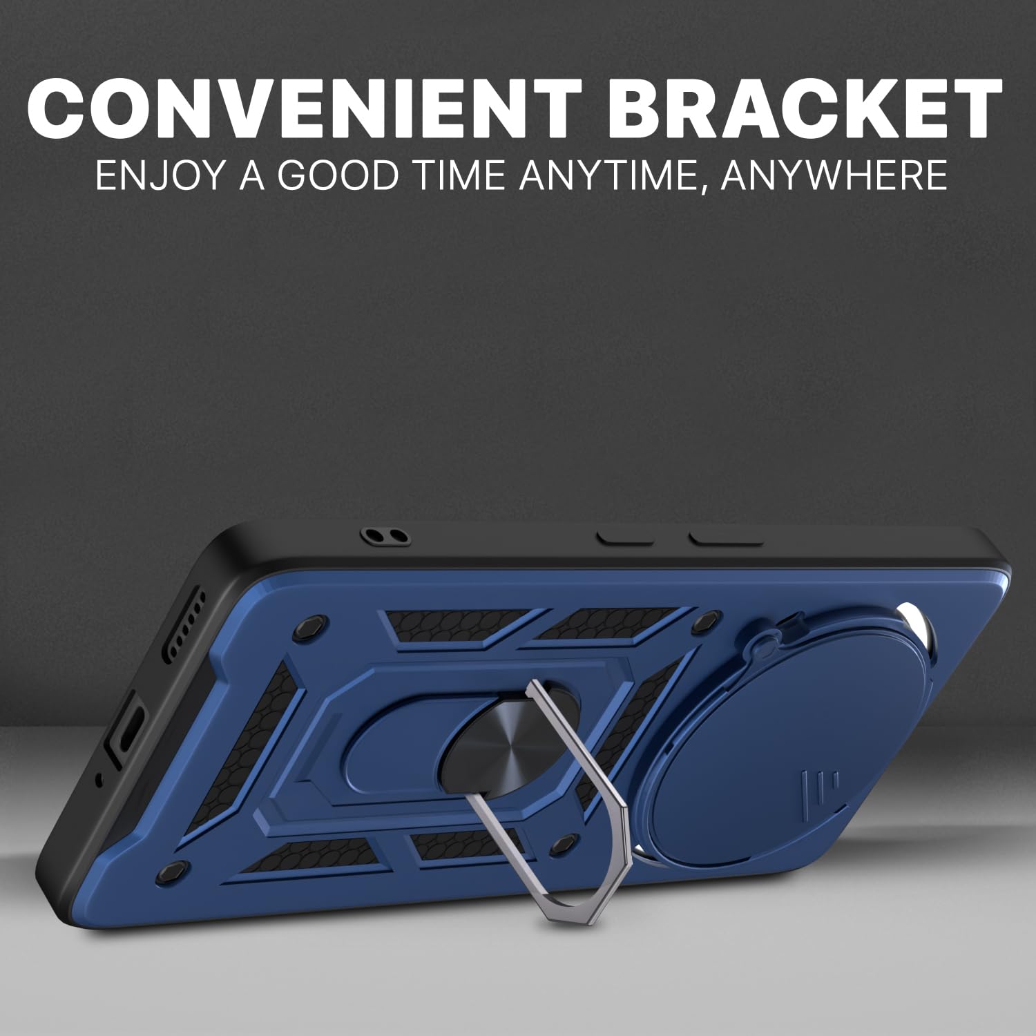 Pikkme Nothing Phone 3a Pro 5G D10 Tough Armor Back Cover (Blue)
