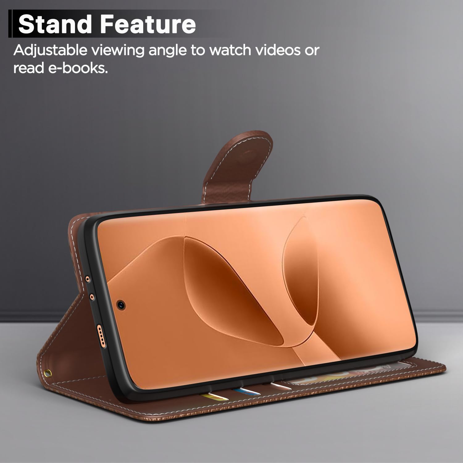 Pikkme tan mobile flip cover for Infinix Note Edge 5G – photo 3
