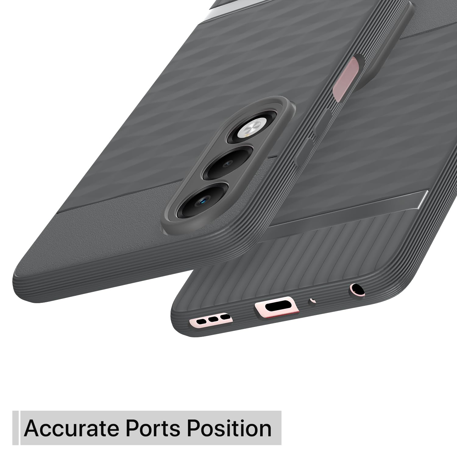 Pikkme Oppo K13x 5G Shockproof Soft Flexible Gencase Back cover (Grey)
