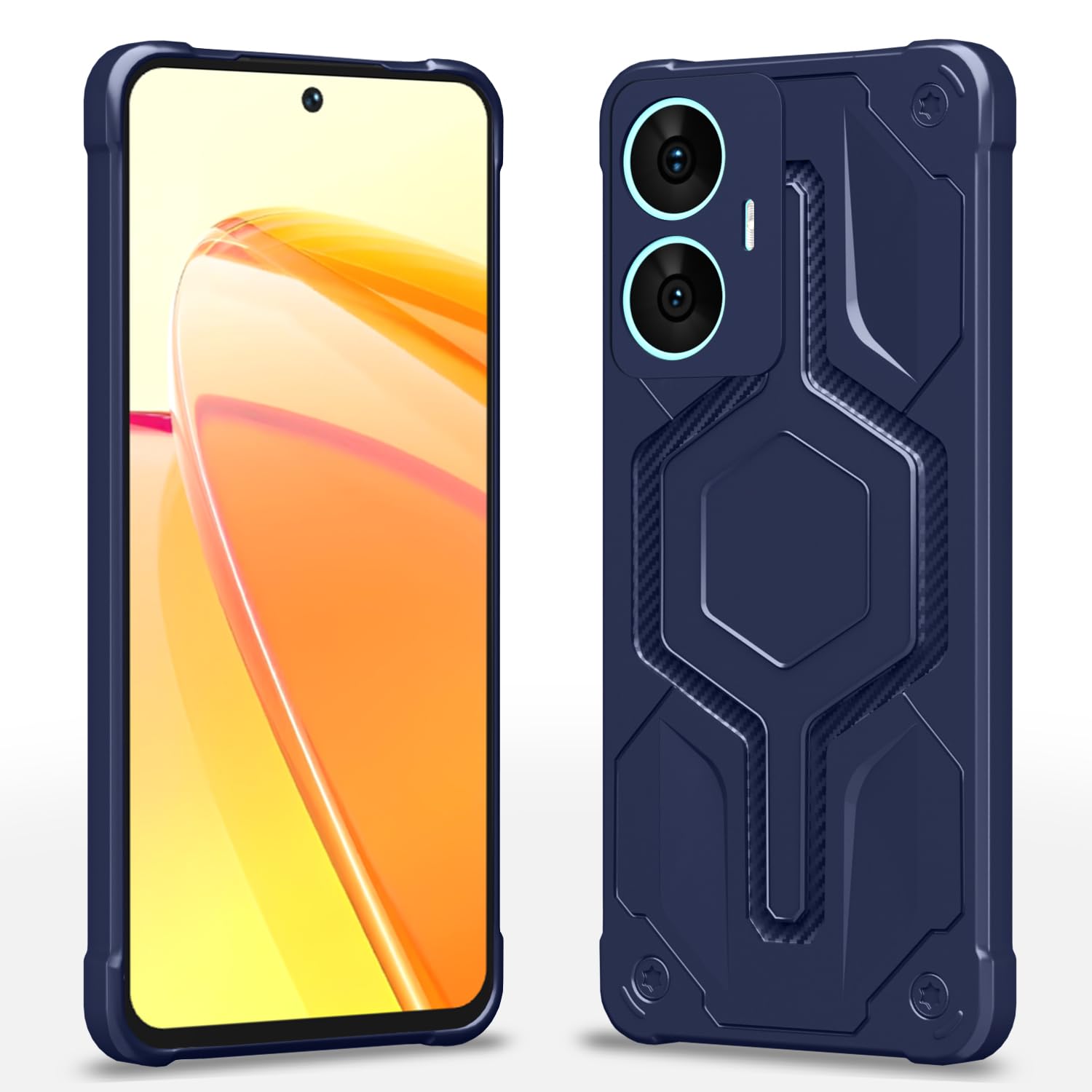 Realme C55/Narzo N55 back cover in blue by Pikkme