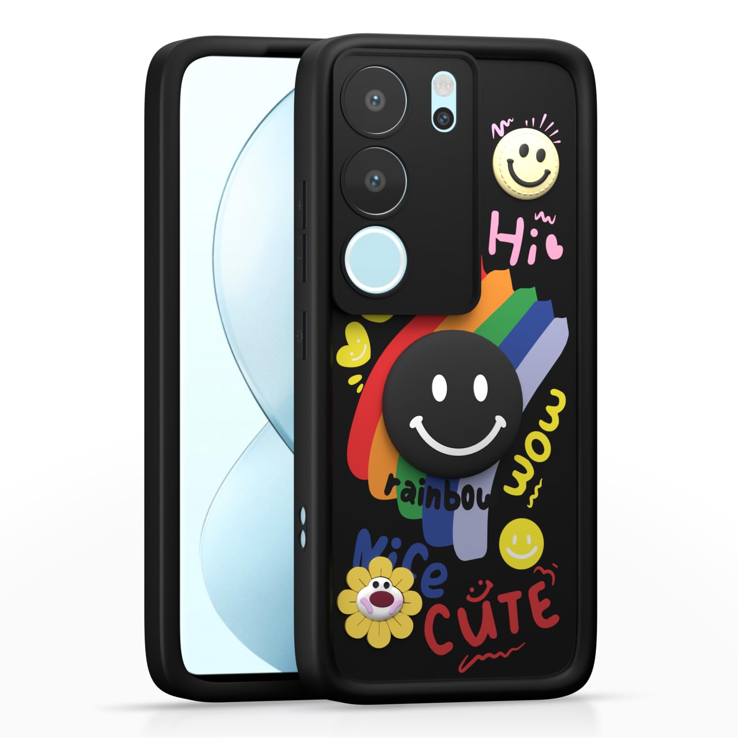 Pikkme Vivo V29/V29 Pro 5G Soft Silicone black mobile cover