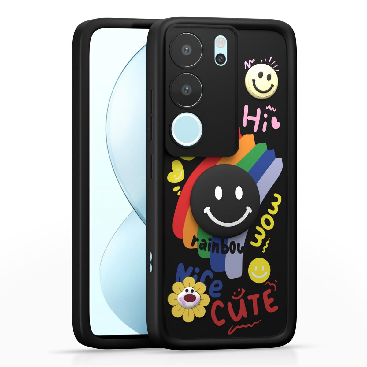Pikkme Vivo V29/V29 Pro 5G Soft Silicone black mobile cover