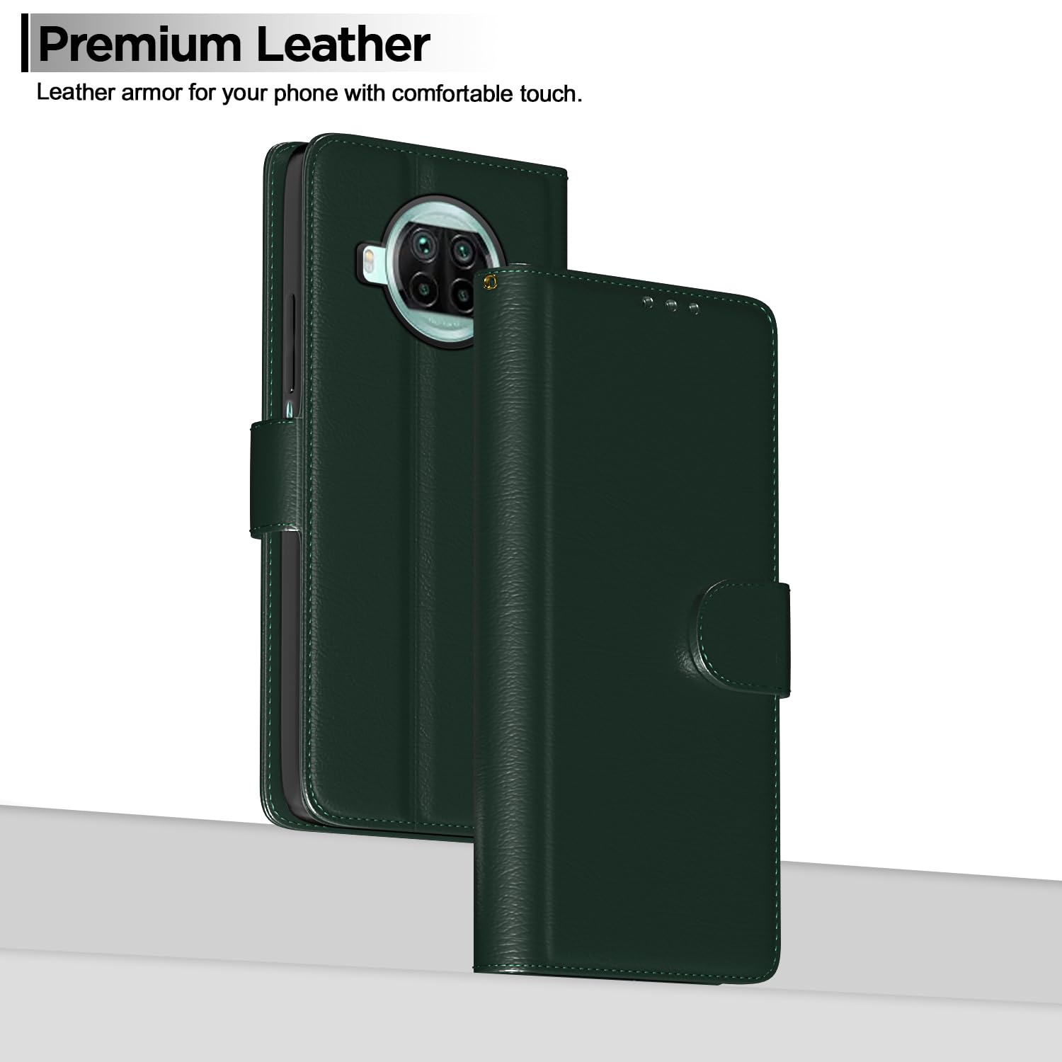 Pikkme Mi 10i Wallet green flip case – photo 2