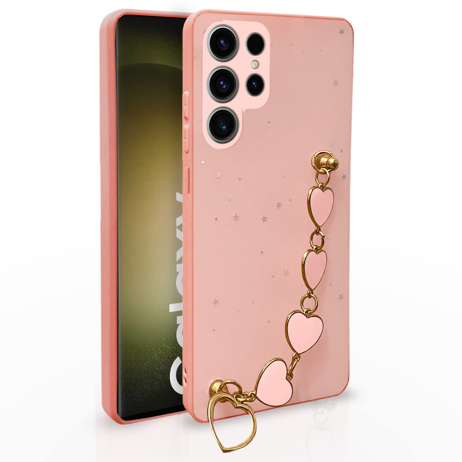 Pikkme pink Chain back cover for Samsung S23 Ultra 5G
