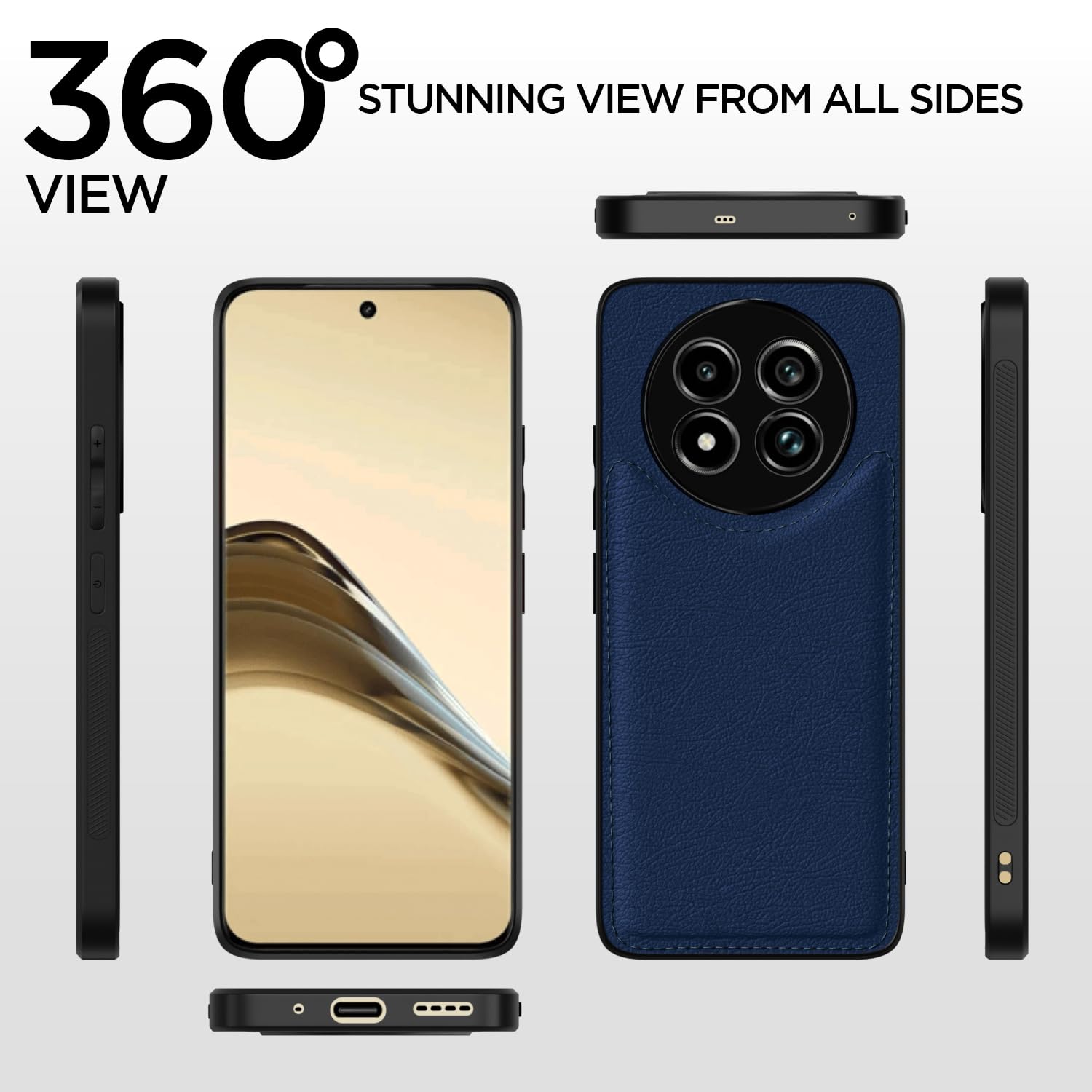 Pikkme Realme 13 Pro / 13 Pro Plus 5G Leatherback Back Case | Blue