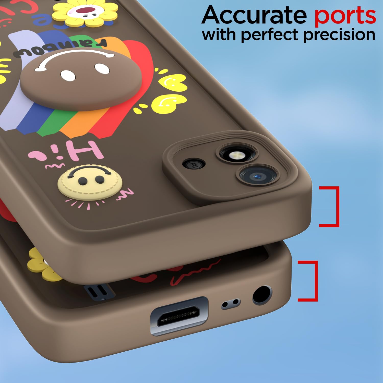 Brown Soft Silicone mobile back cover for Realme C20 – Pikkme – photo 4