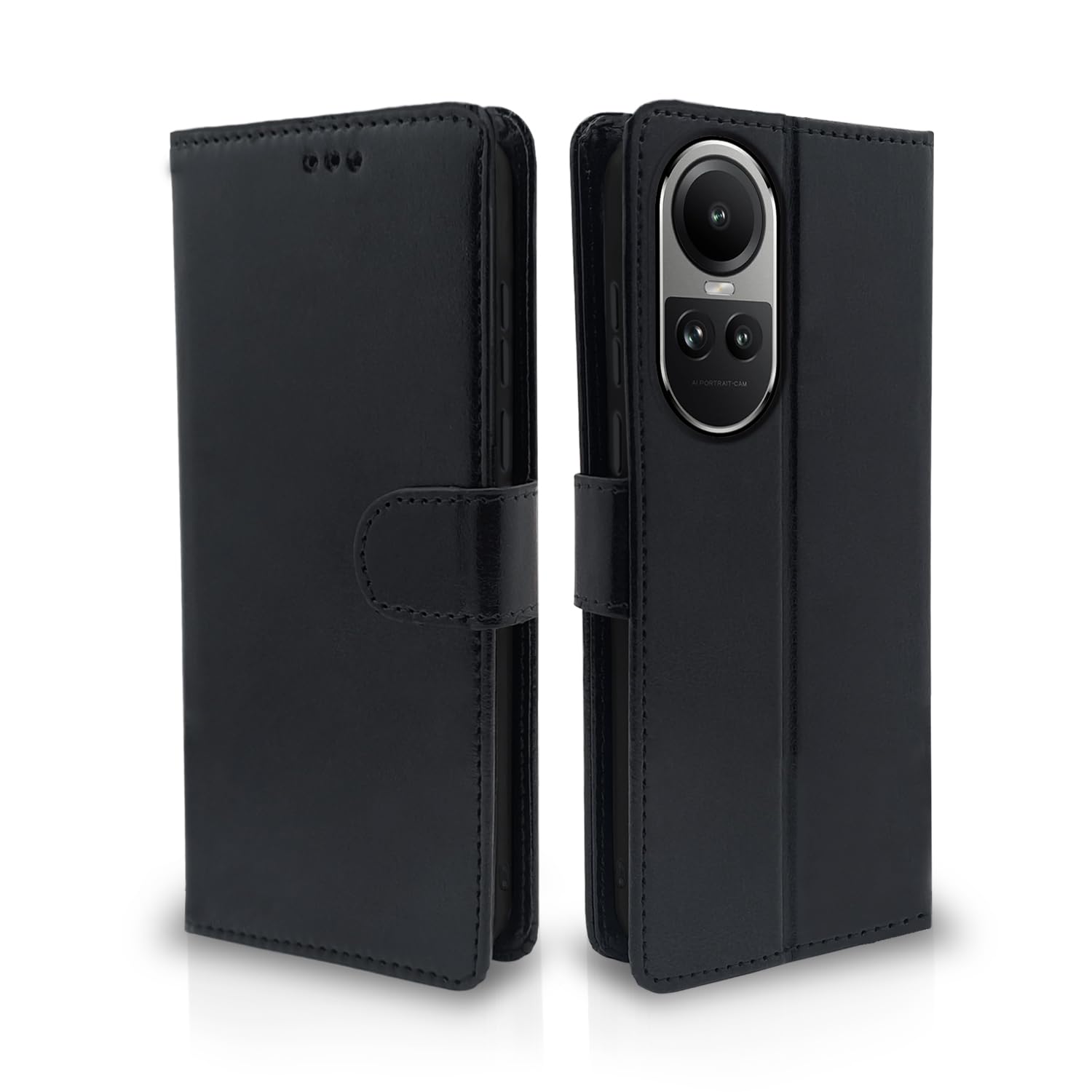 Pikkme Oppo Reno 10 5G black mobile flip cover