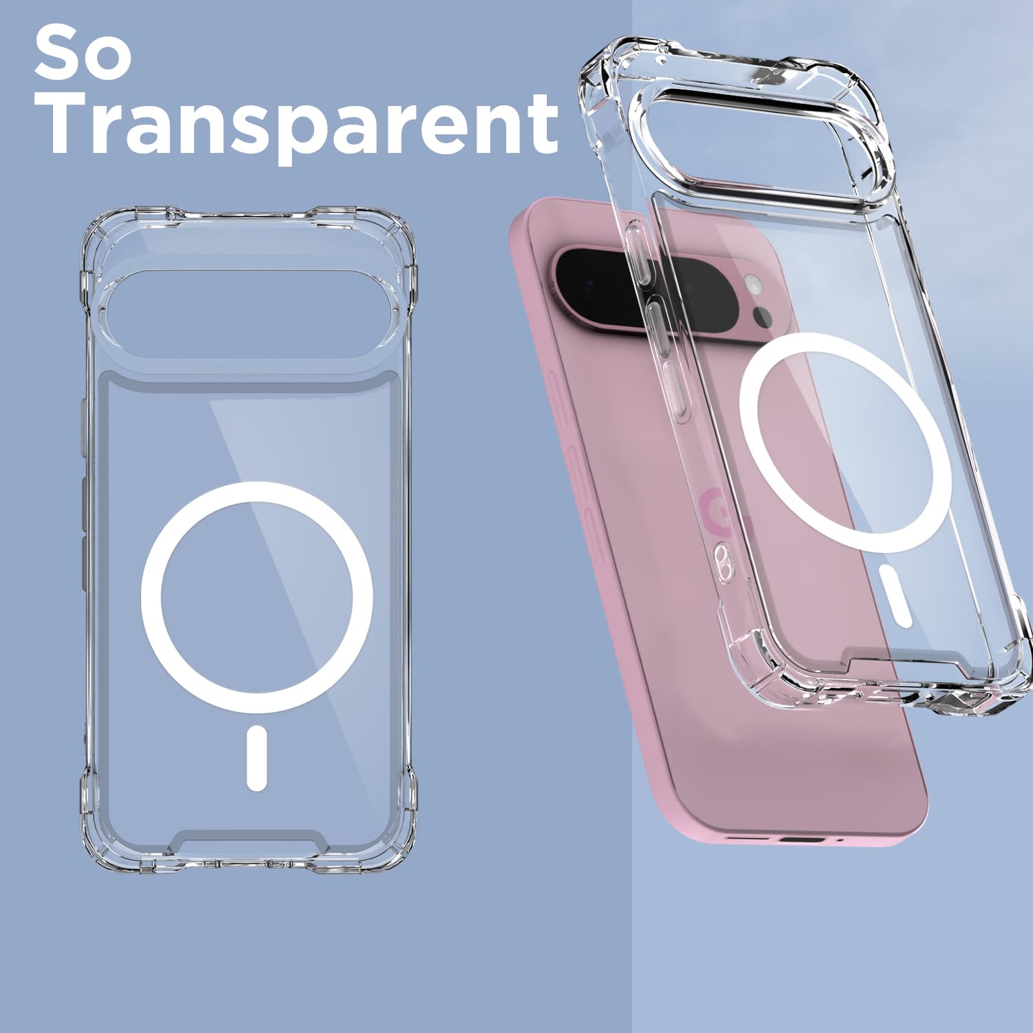 Pikkme transparent mag-safe phone cover for Google Pixel 9 Pro XL 5G – photo 2