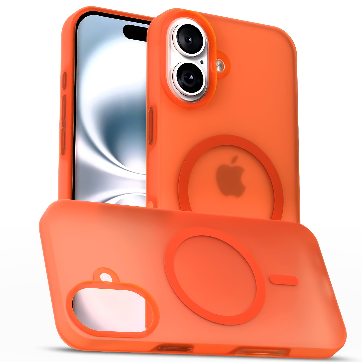 Pikkme iPhone 16 orange mobile back cover