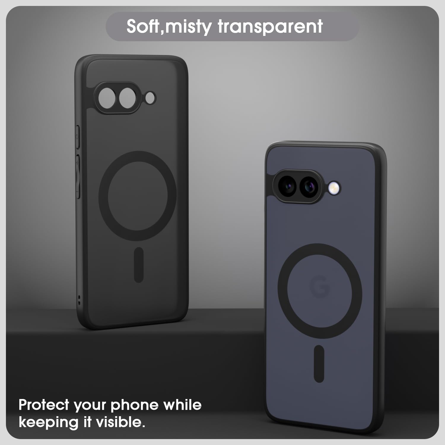 Pikkme Google Pixel 9A 5G MagSafe black smoke mag-safe mobile back cover – photo 3