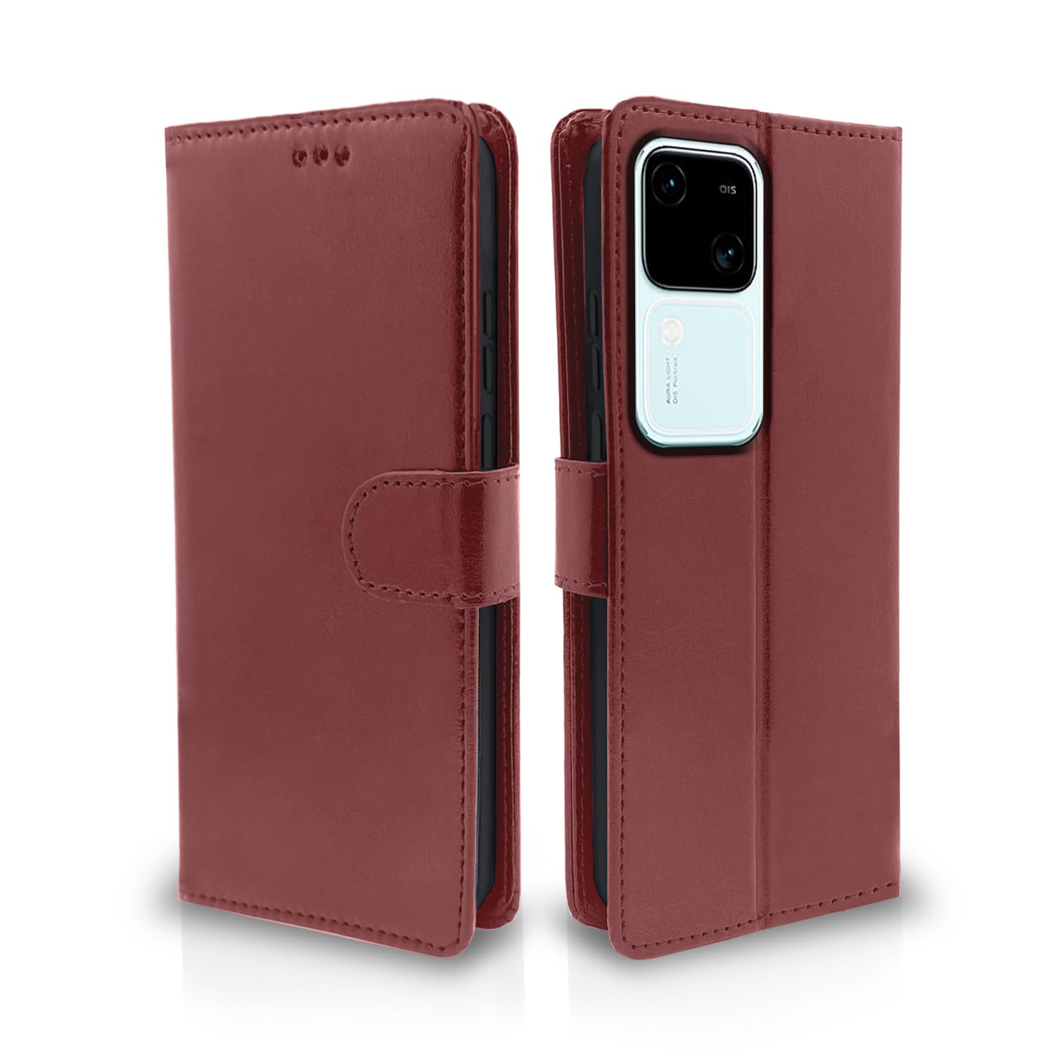 Pikkme Vivo V30 5G Wallet brown flip case
