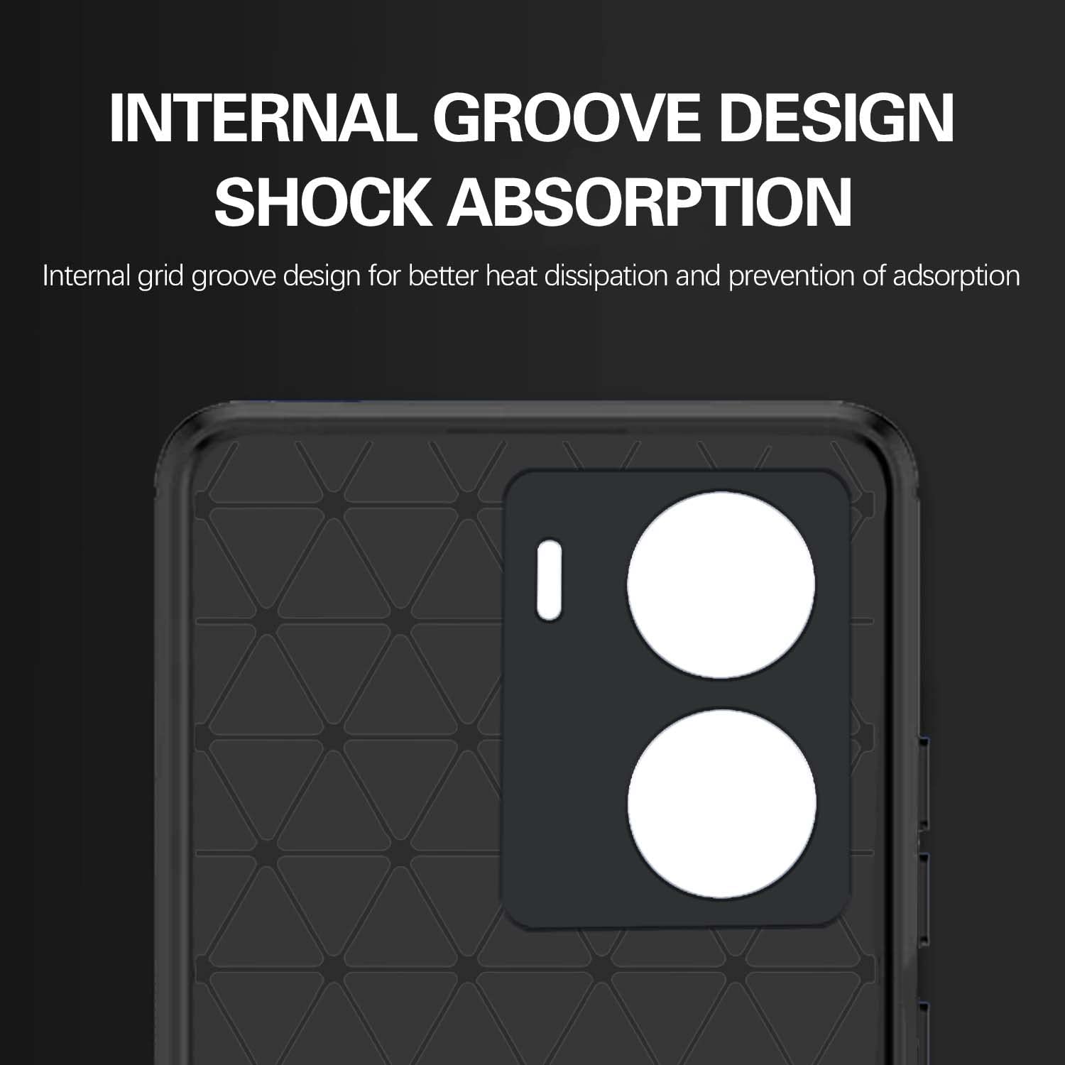 Pikkme iQOO Z7 5G / iQOO Z7s 5G Hybrid Carbon Fiber Back Cover | Black