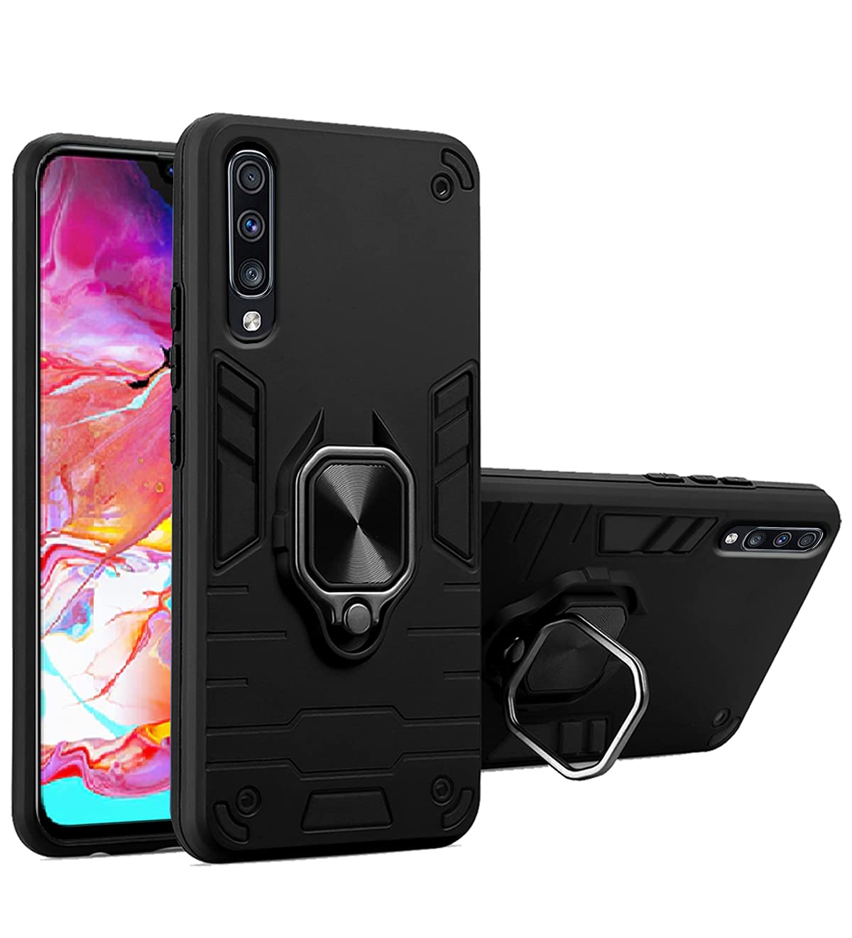 Black D5 Tough Armor phone cover for Samsung A70 – Pikkme