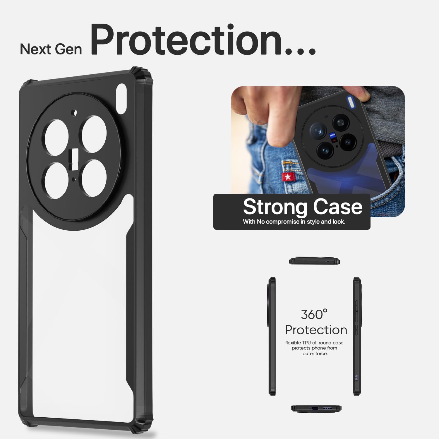 Pikkme Vivo X200 Pro 5G Eagle Back Cover (Black)