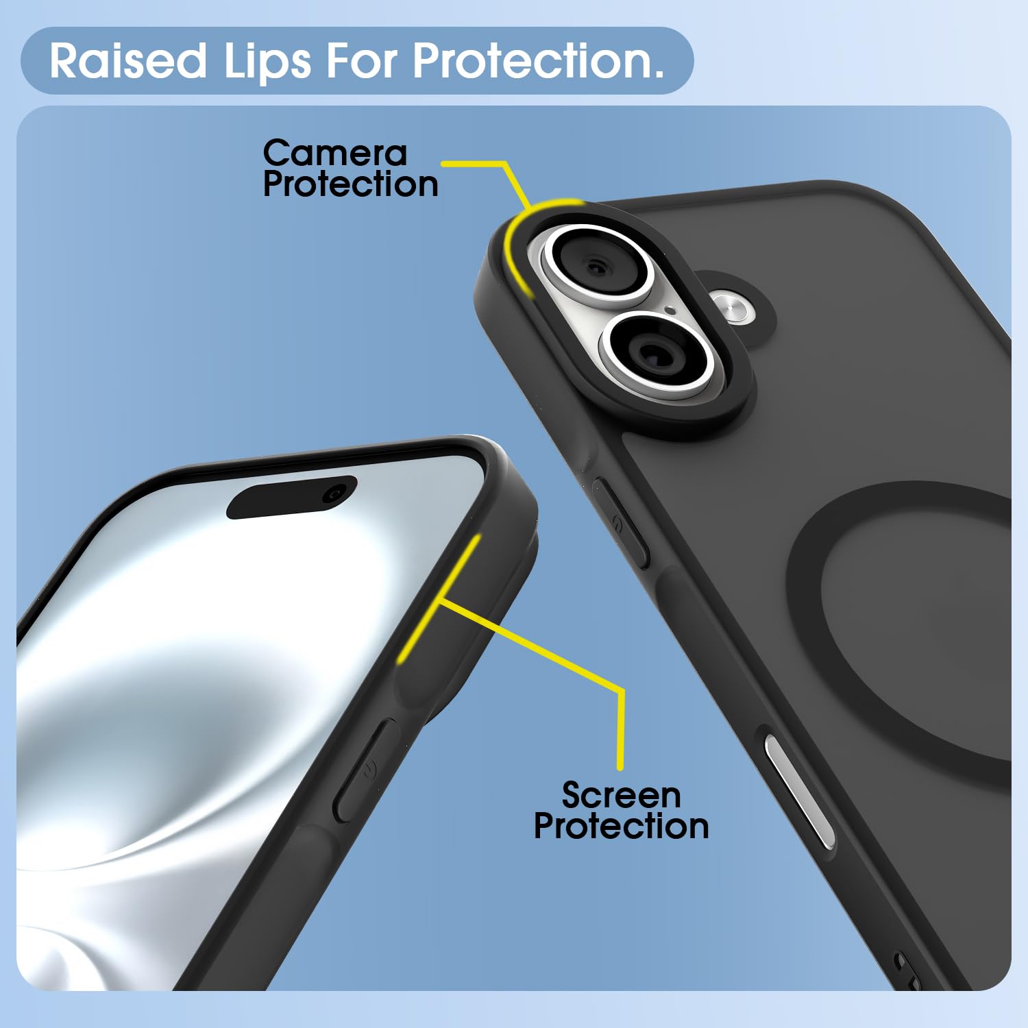 Black mobile back cover for iPhone 16 – Pikkme – photo 4