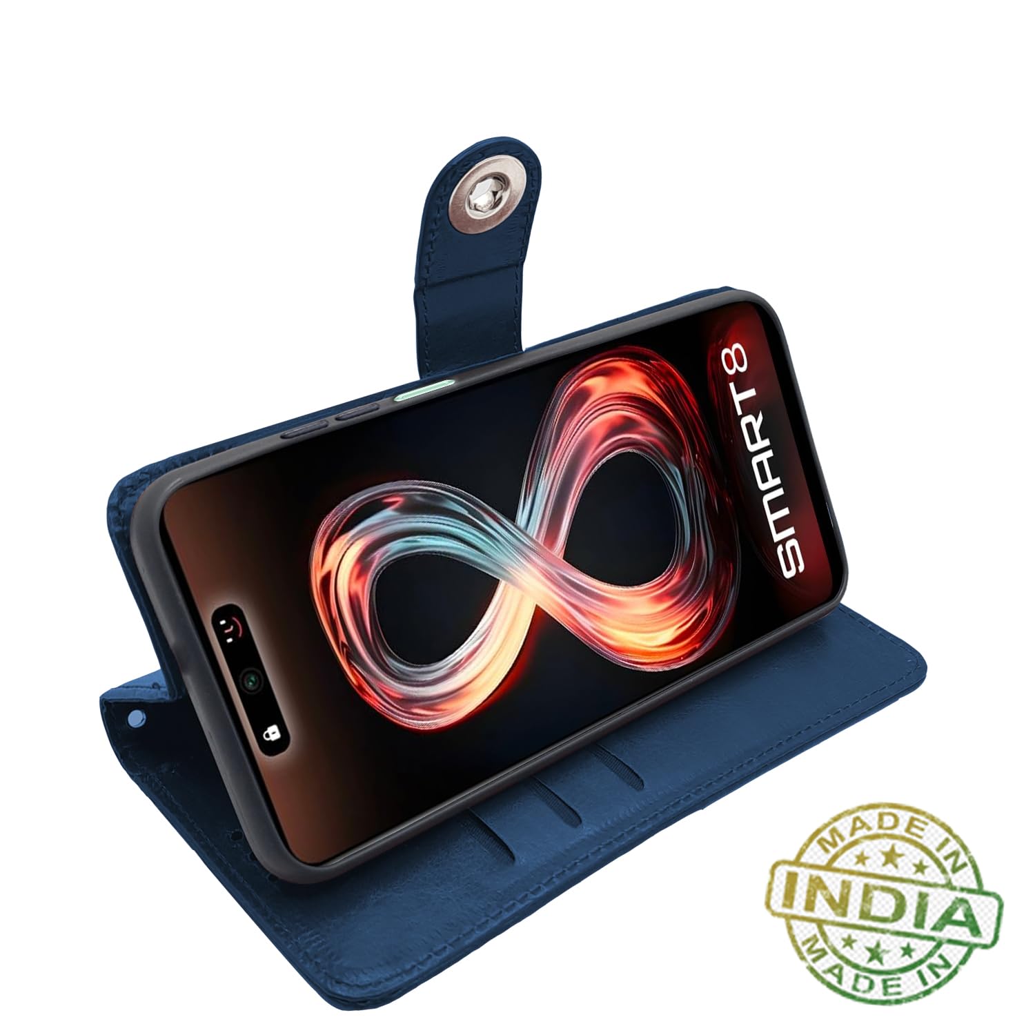 Infinix Smart 8 mobile flip cover in blue by Pikkme – photo 5